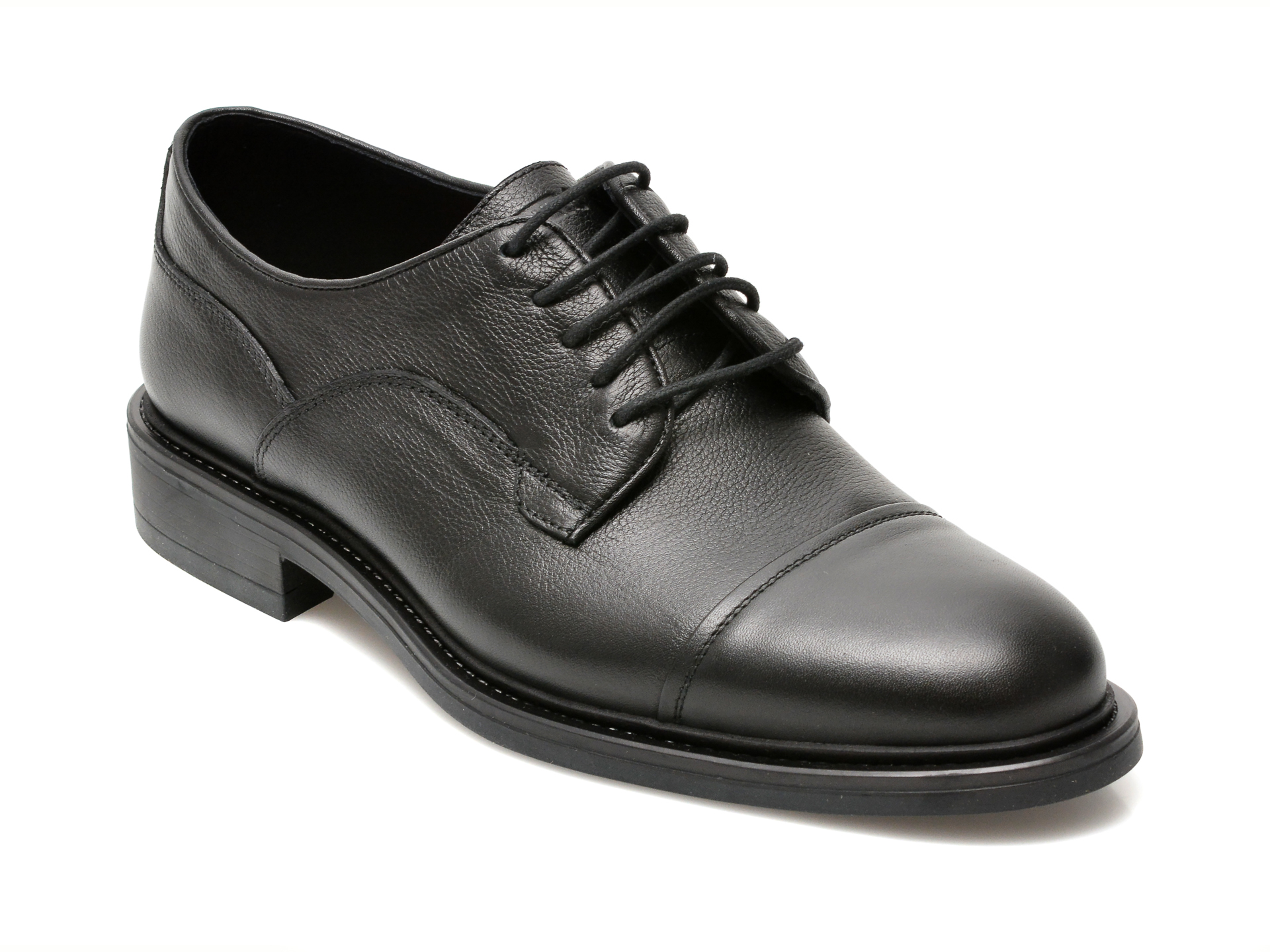 Pantofi OTTER negri, 2388, din piele naturala otter imagine noua