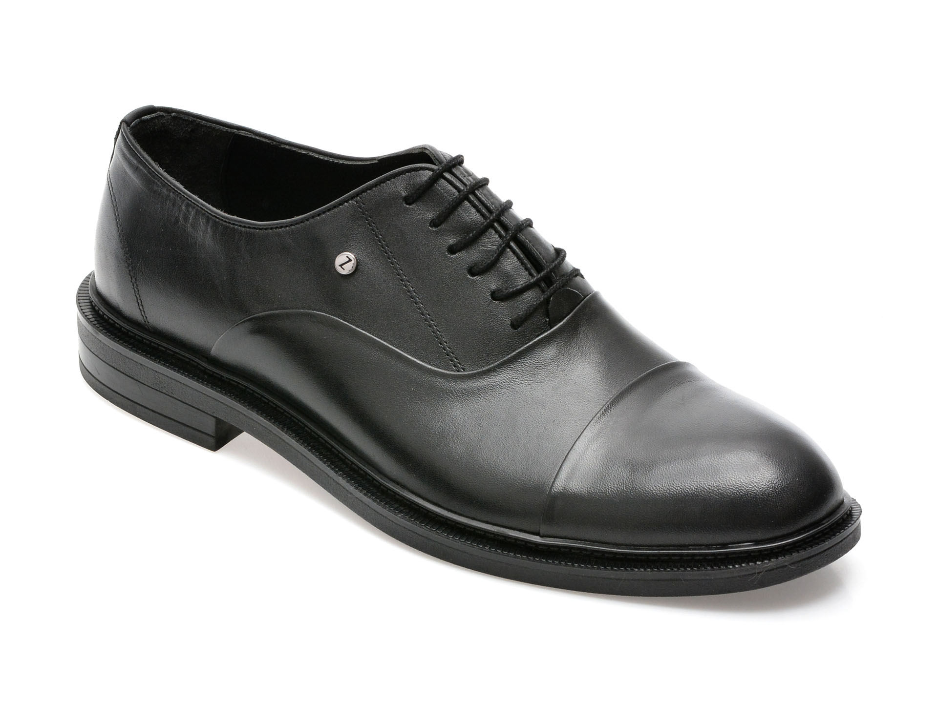 Pantofi OTTER negri, 26016, din piele naturala /barbati/pantofi