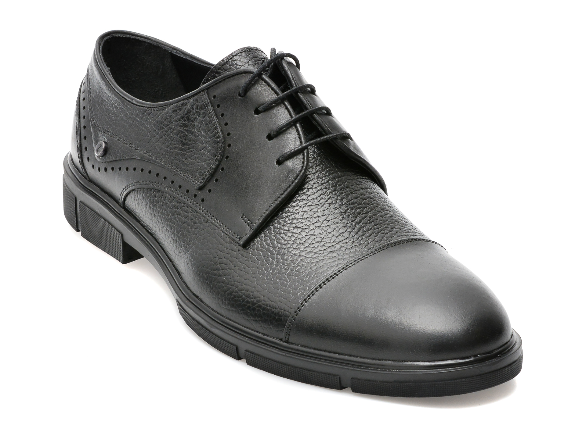 Pantofi OTTER negri, 26120, din piele naturala