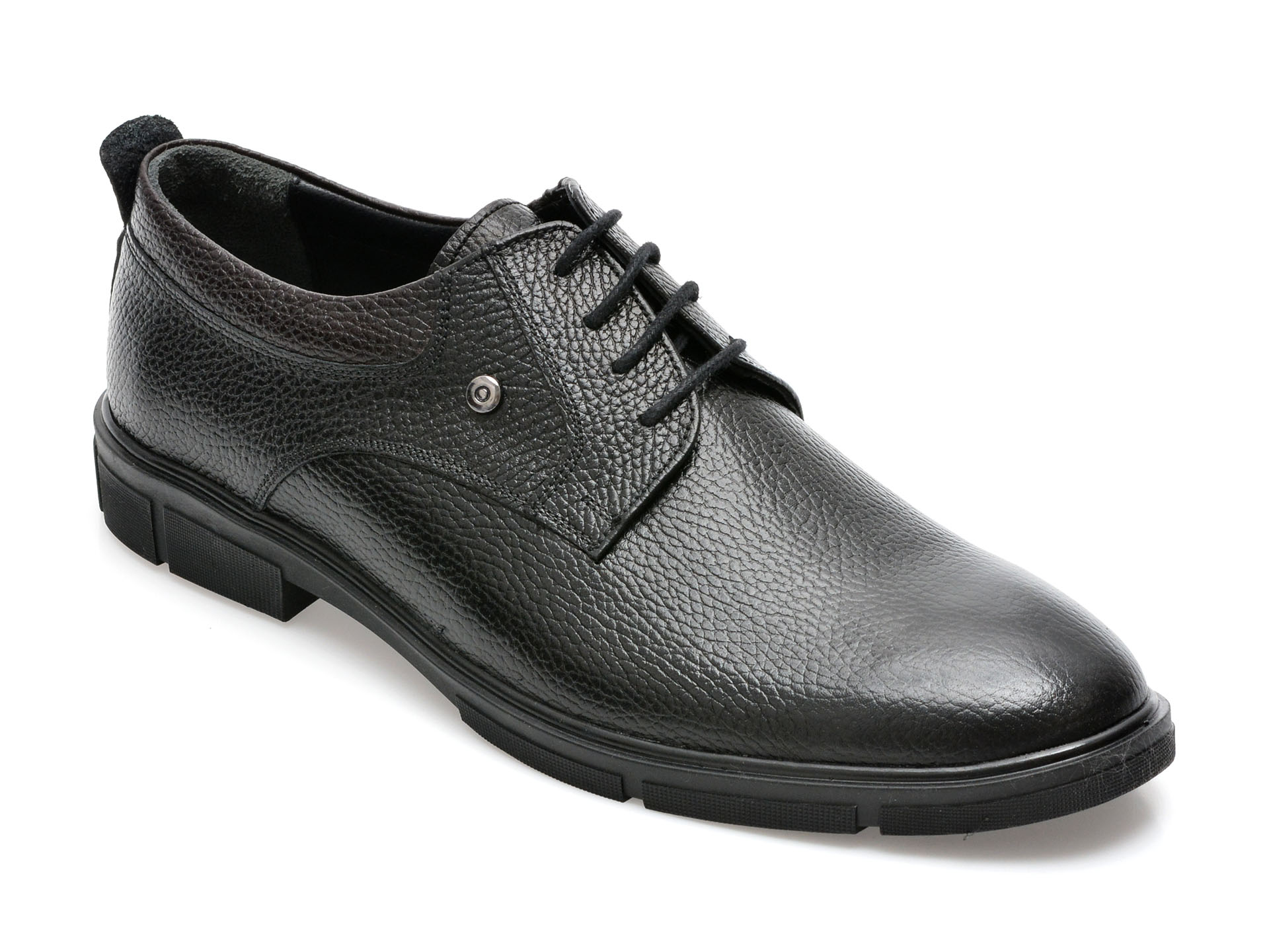 Pantofi OTTER negri, 26124, din piele naturala /barbati/pantofi imagine noua