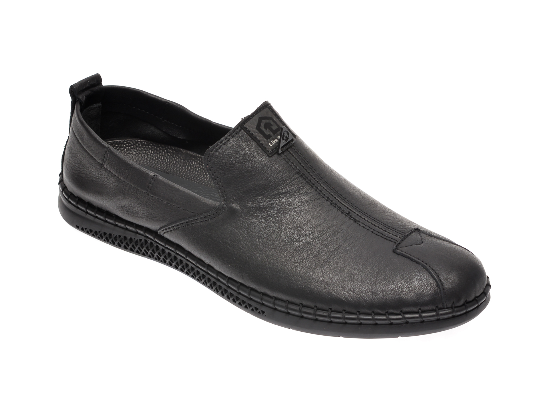 Pantofi OTTER negri, 2890, din piele naturala