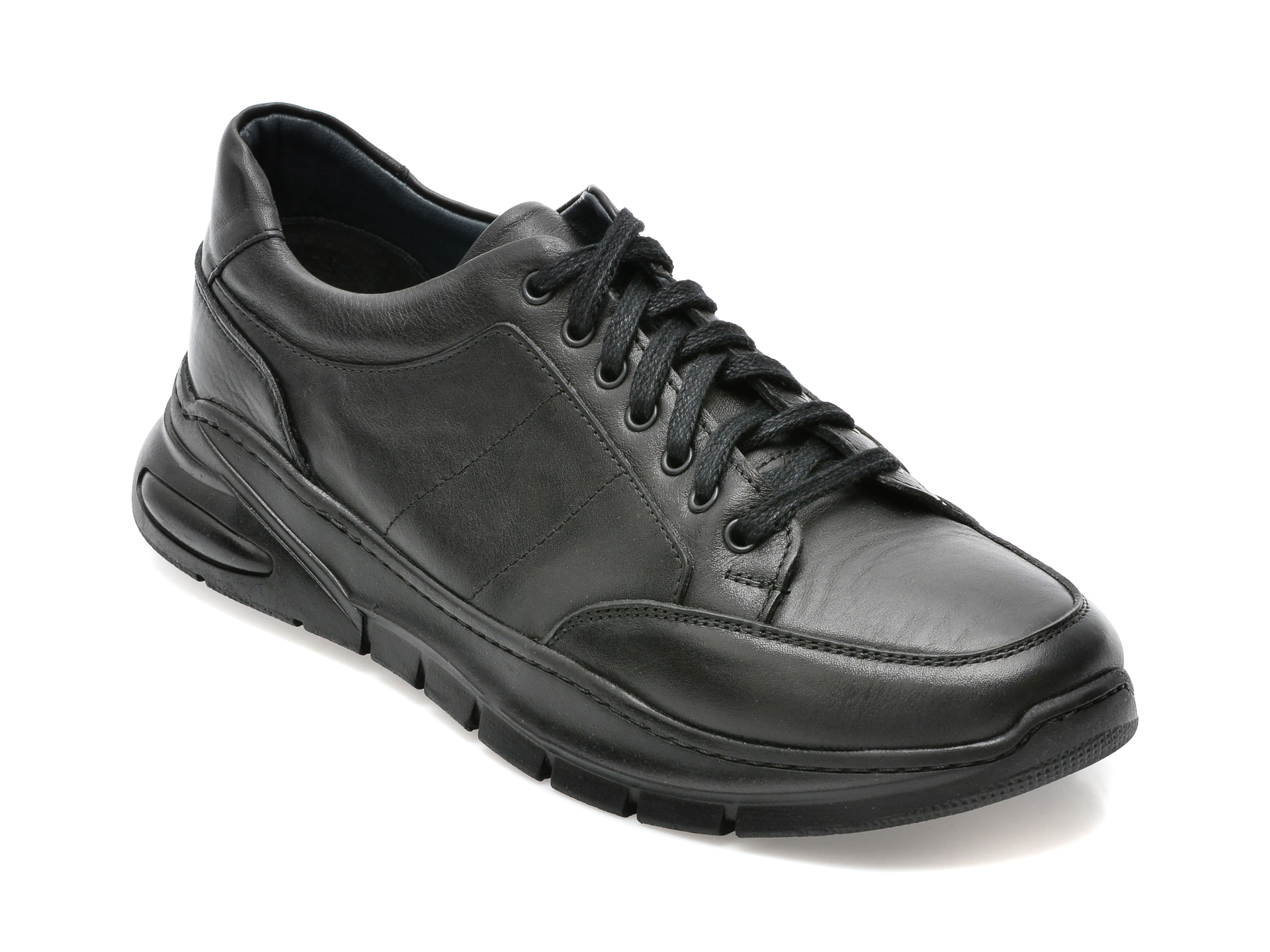 Pantofi OTTER negri, 33707, din piele naturala /barbati/pantofi