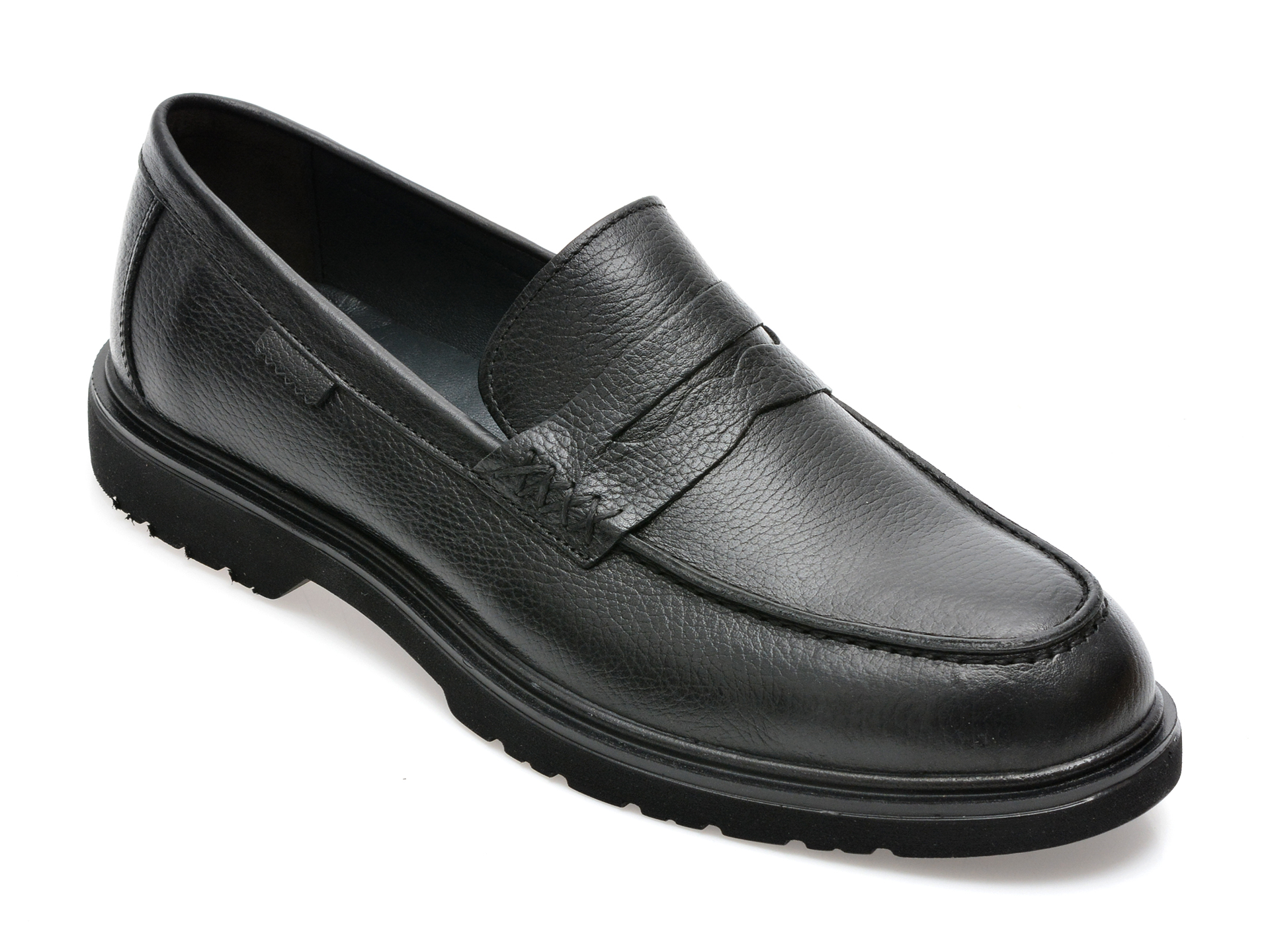 Pantofi OTTER negri, 40400, din piele naturala imagine reduceri black friday 2021 Otter