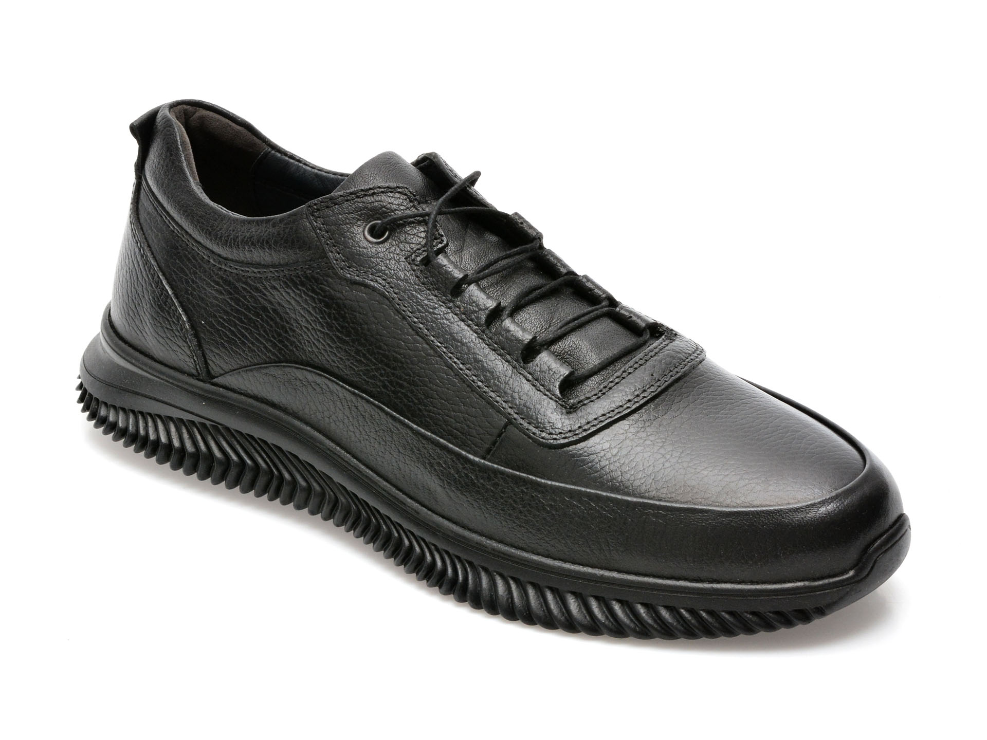 Pantofi OTTER negri, 40422, din piele naturala /barbati/pantofi imagine noua 2022