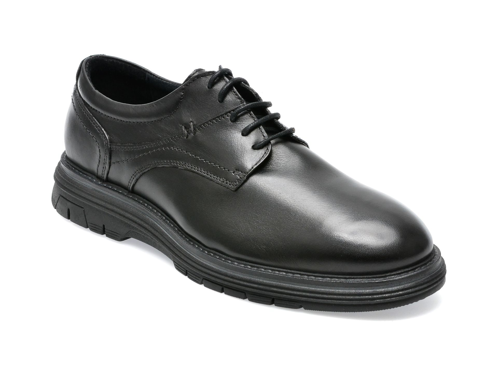 Pantofi OTTER negri, 466069, din piele naturala /barbati/pantofi imagine noua