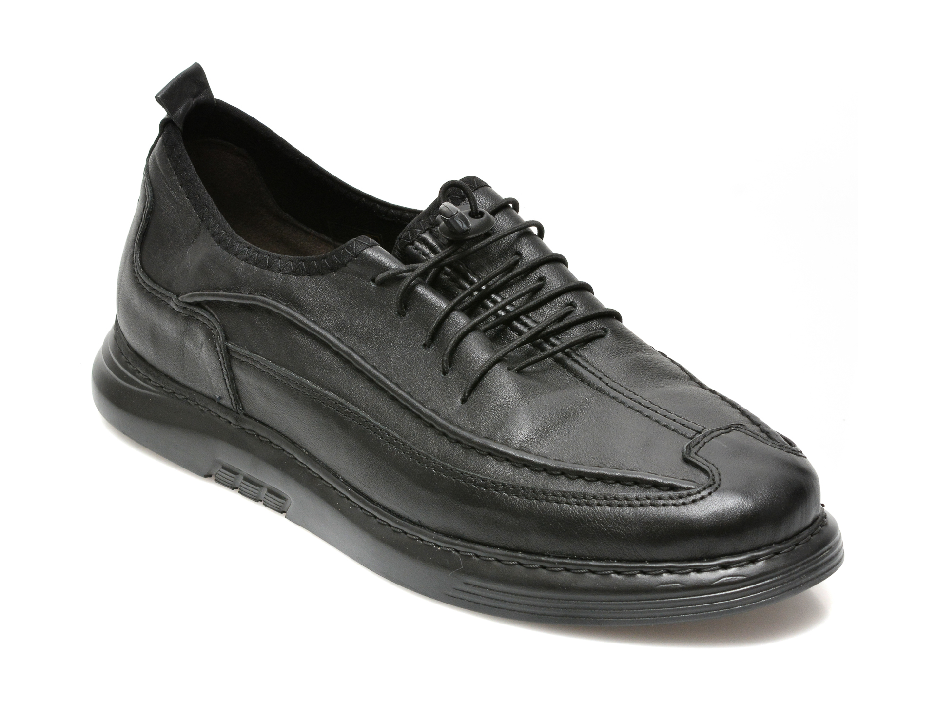 Pantofi OTTER negri, 5500, din piele naturala