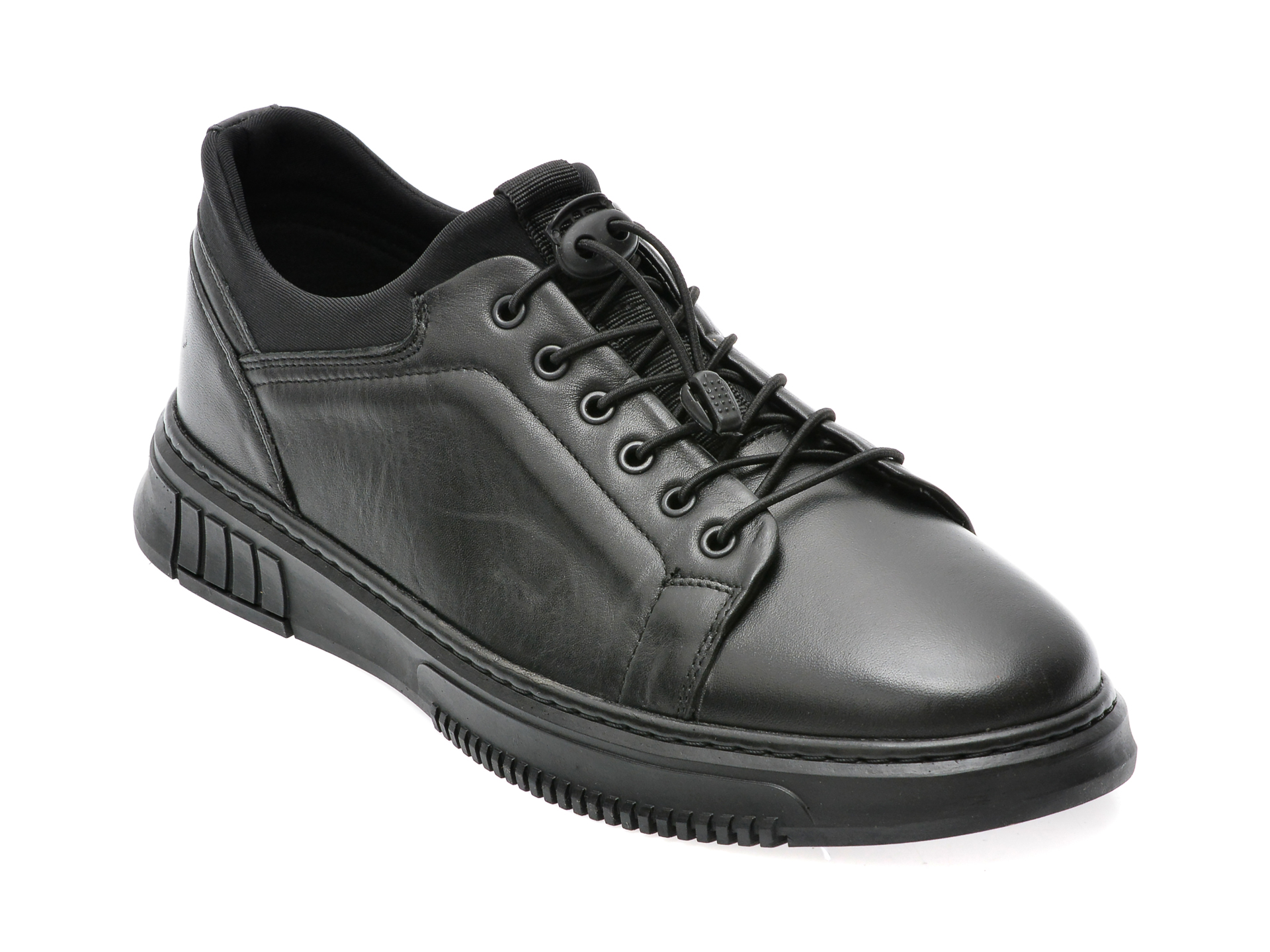Pantofi OTTER negri, 55281, din piele naturala /barbati/pantofi imagine noua 2022