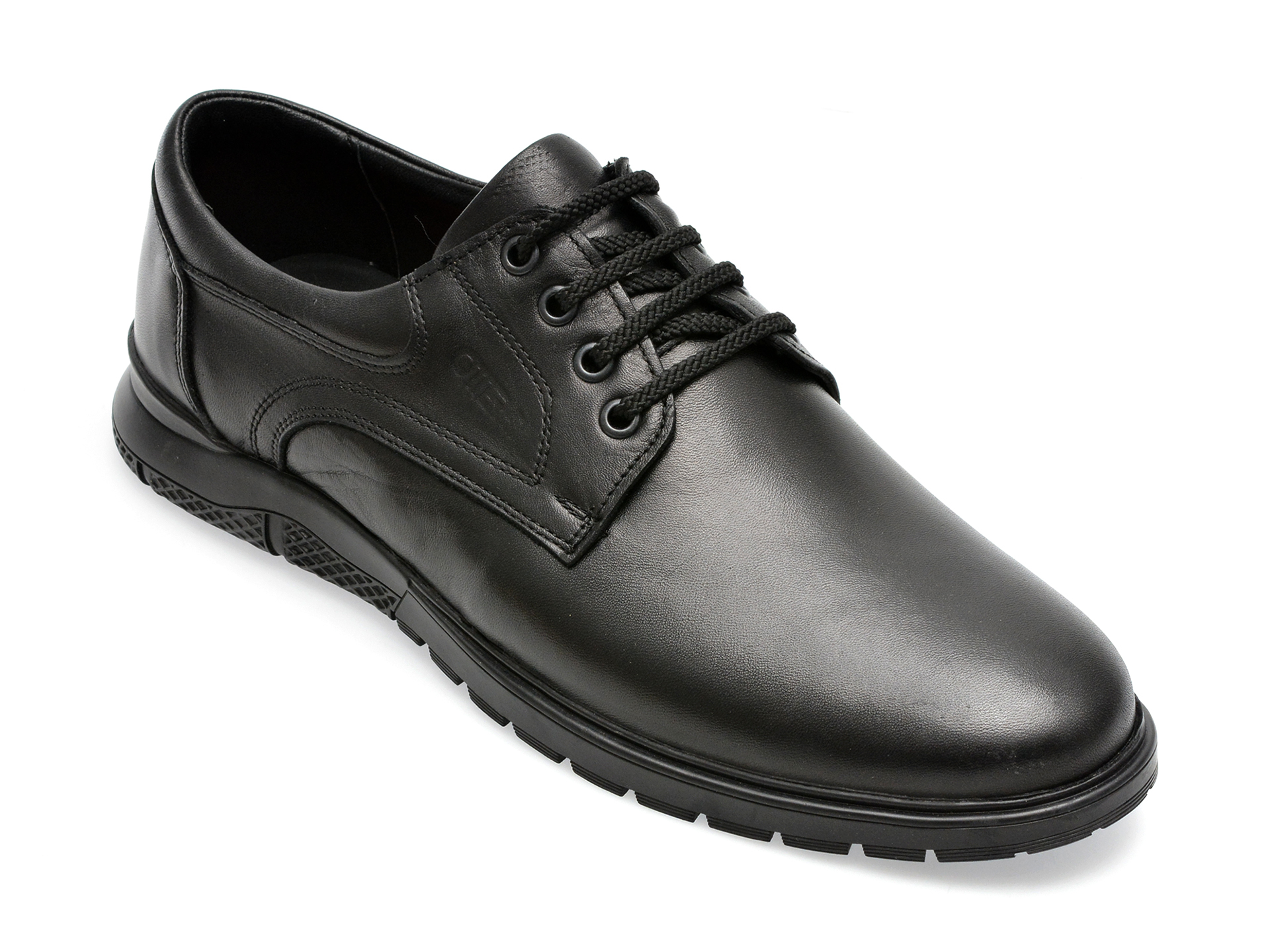 Pantofi OTTER negri, 555, din piele naturala /barbati/pantofi