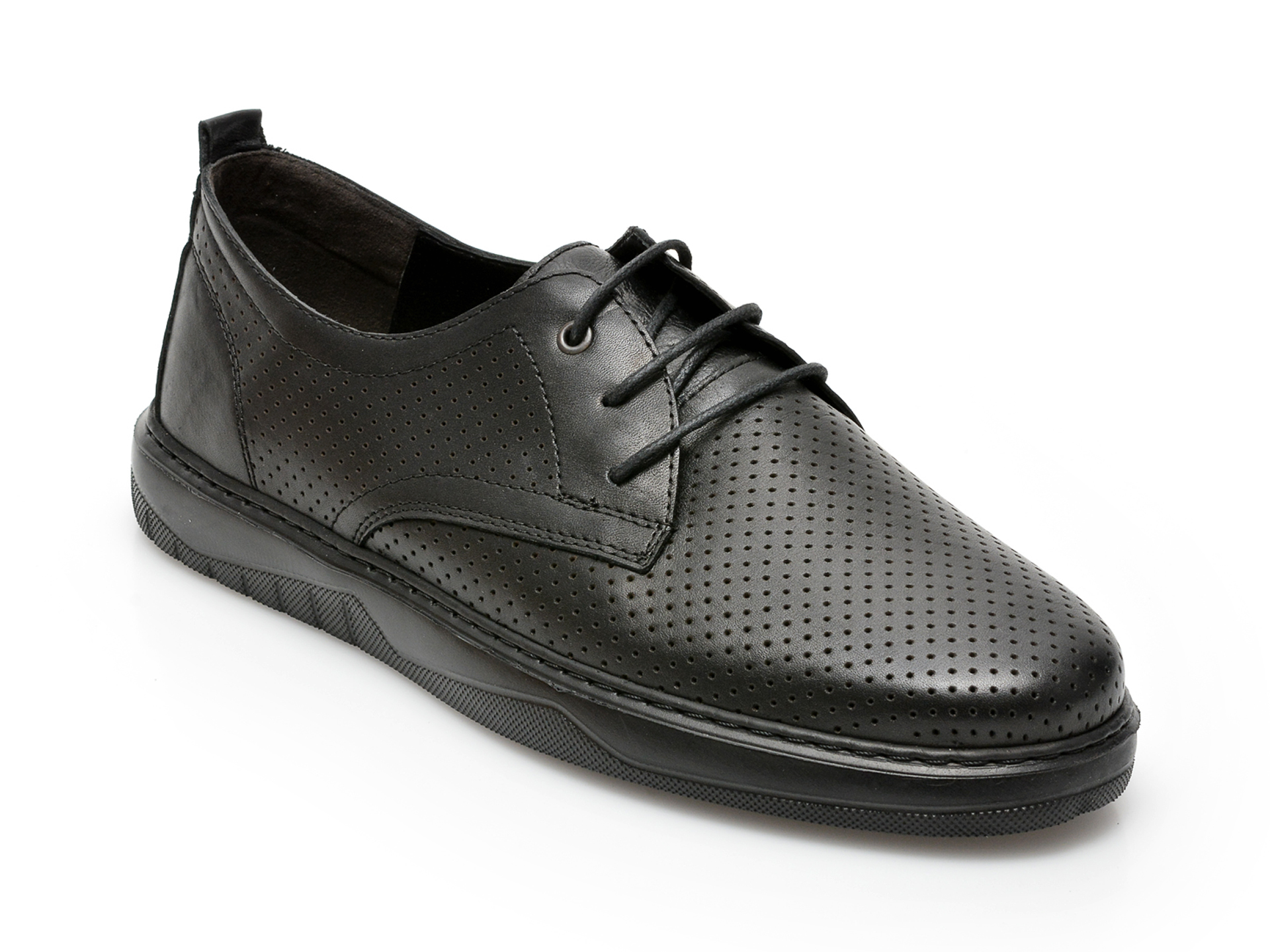 Pantofi OTTER negri, 55630, din piele naturala