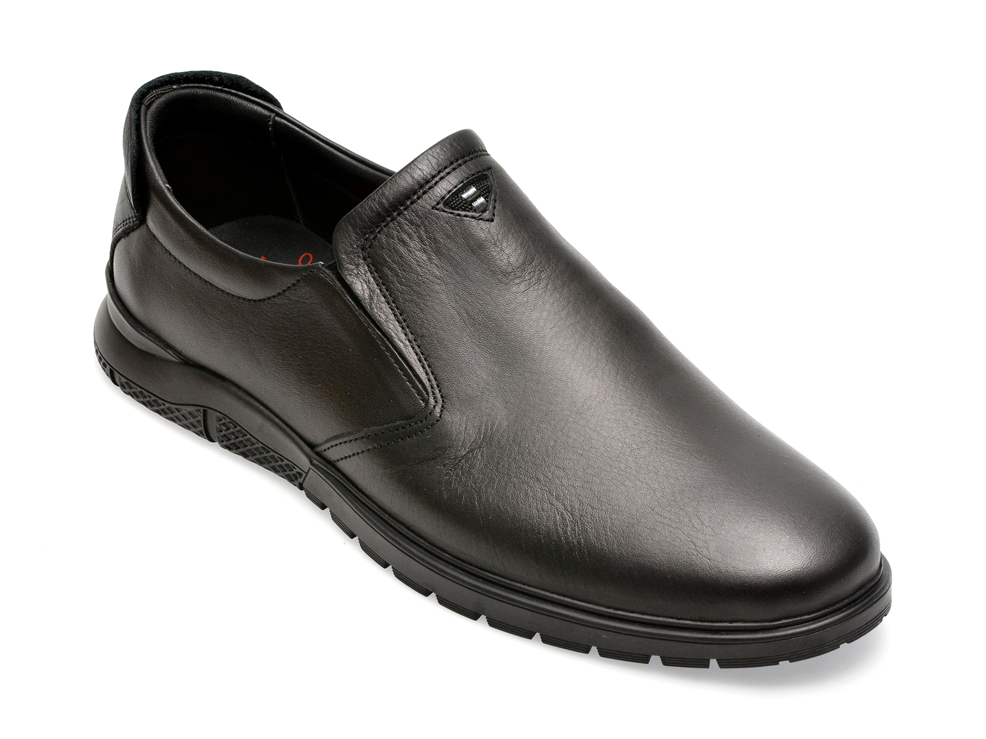Pantofi OTTER negri, 556, din piele naturala /barbati/pantofi