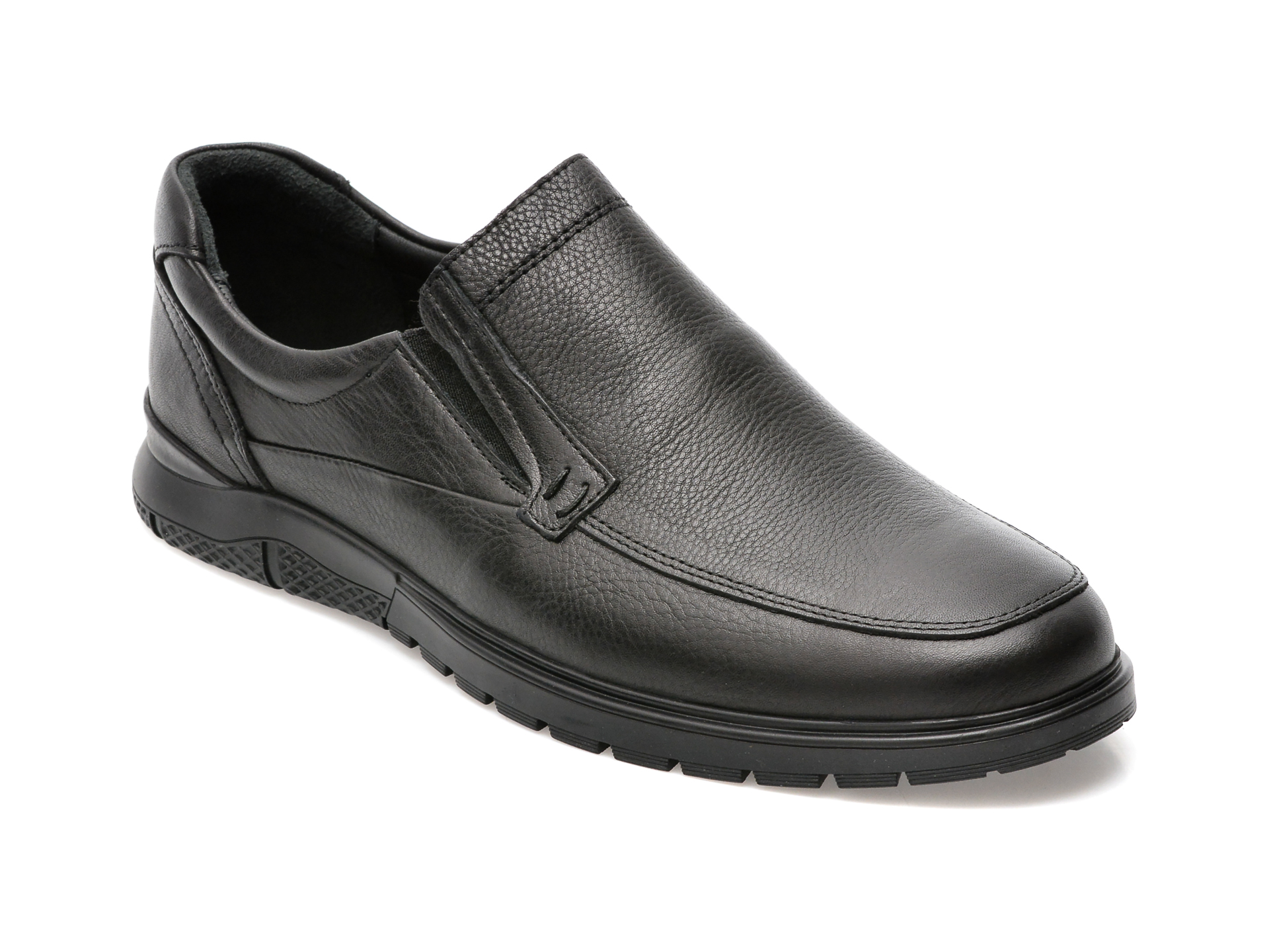 Pantofi OTTER negri, 575, din piele naturala /barbati/pantofi