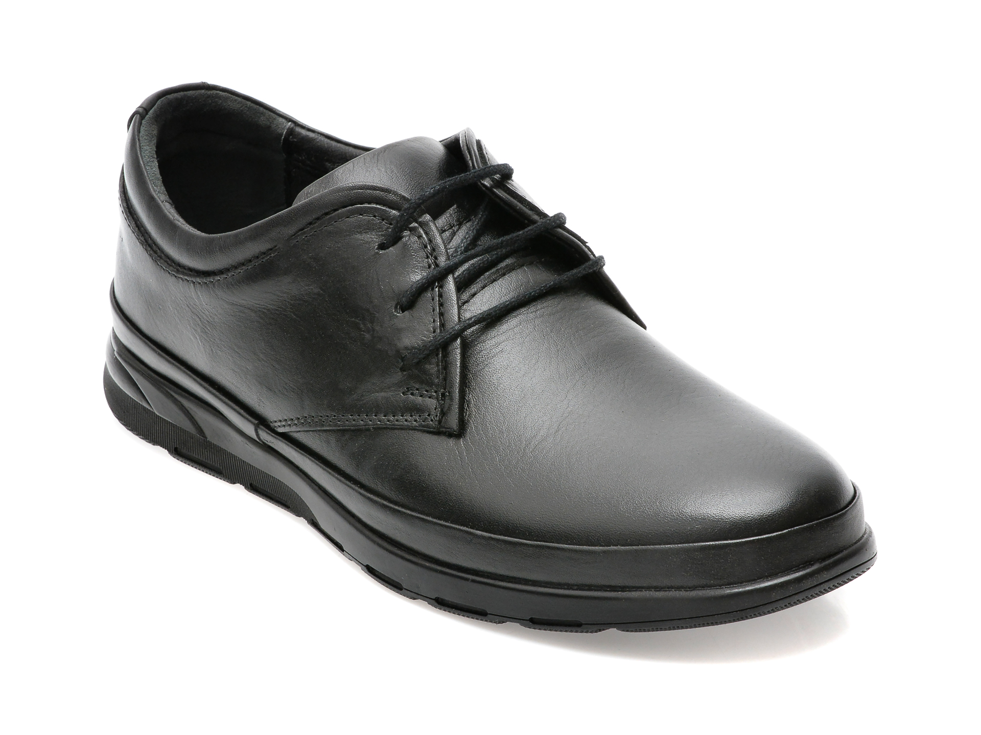 Pantofi OTTER negri, 66164, din piele naturala /barbati/pantofi