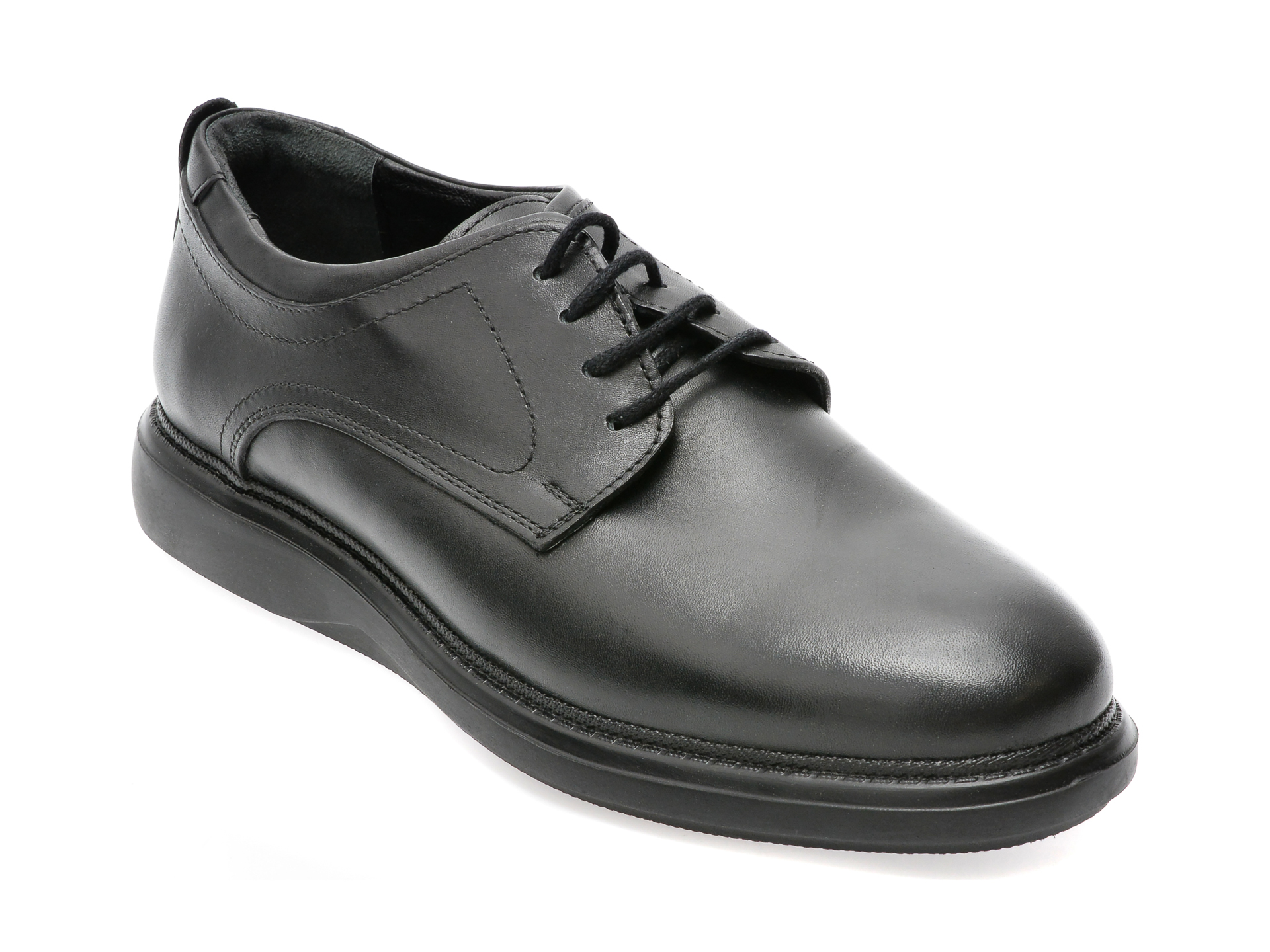 Pantofi OTTER negri, 66190, din piele naturala /barbati/pantofi imagine super redus 2022