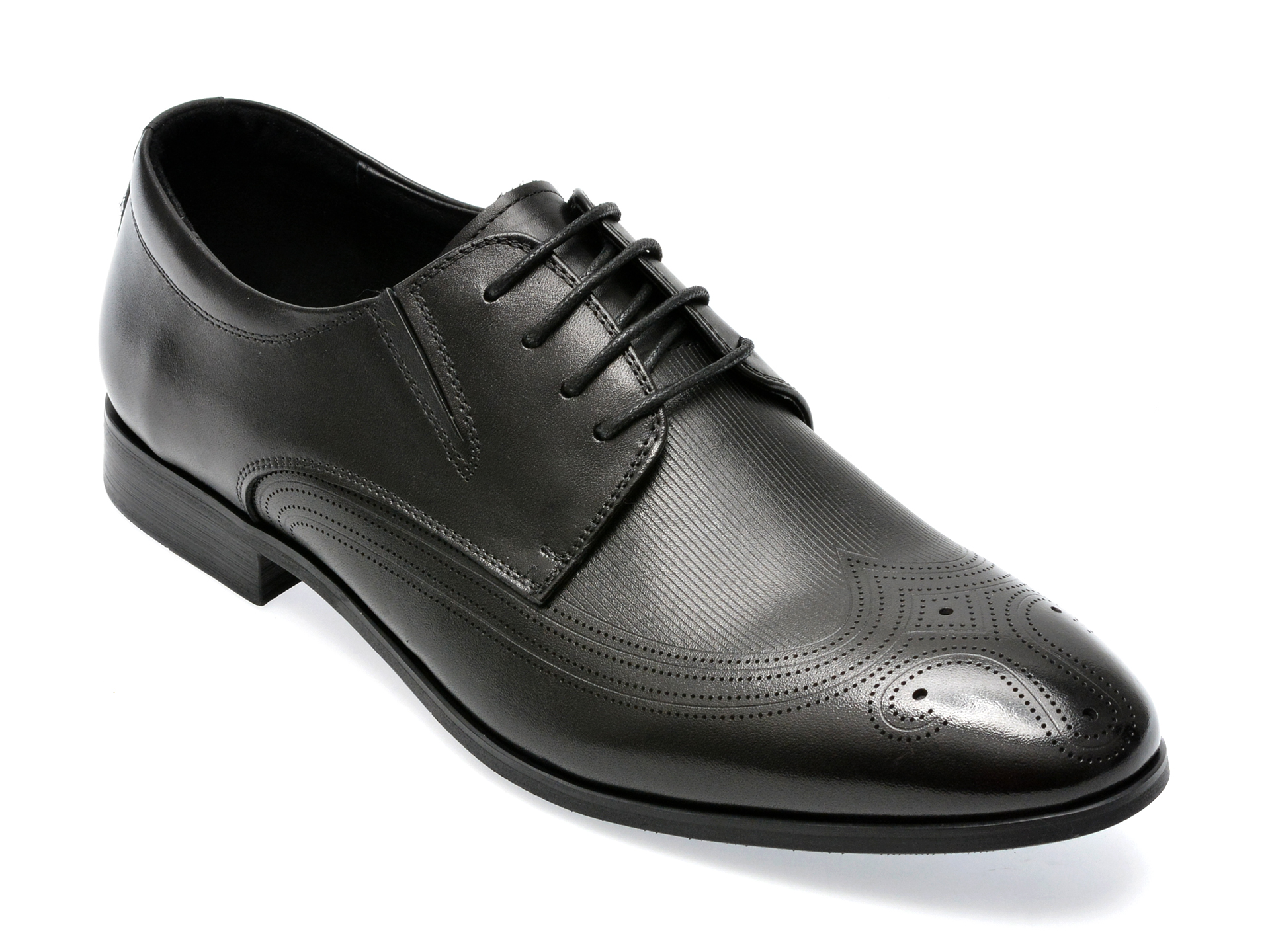 Pantofi OTTER negri, 71364, din piele naturala /barbati/pantofi imagine super redus 2022