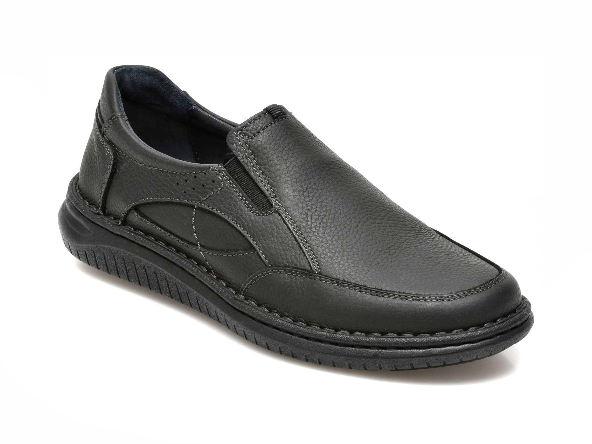 Pantofi OTTER negri, 8438, din piele naturala Otter imagine 2022 reducere