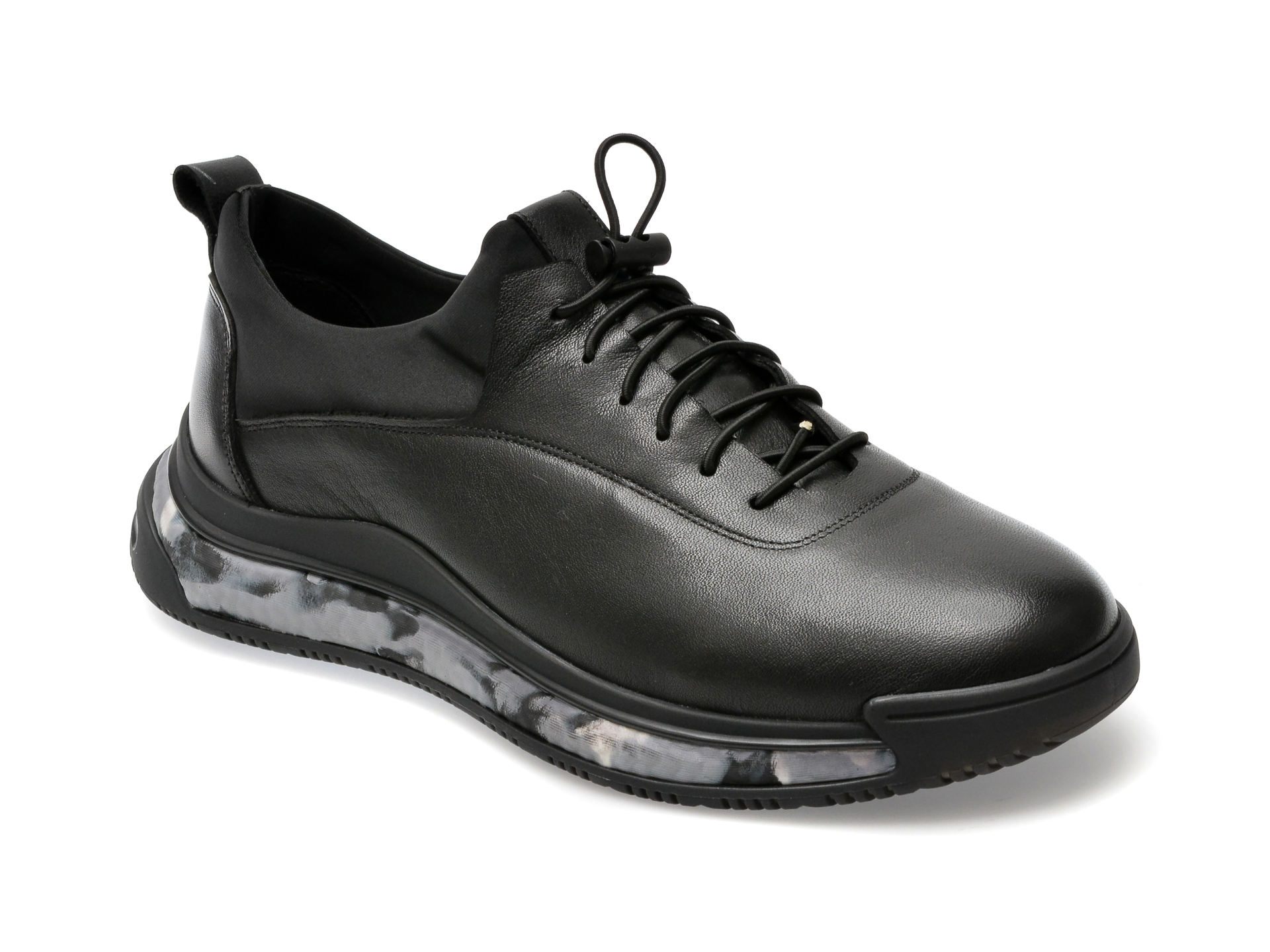 Pantofi OTTER negri, 899, din piele naturala /barbati/pantofi