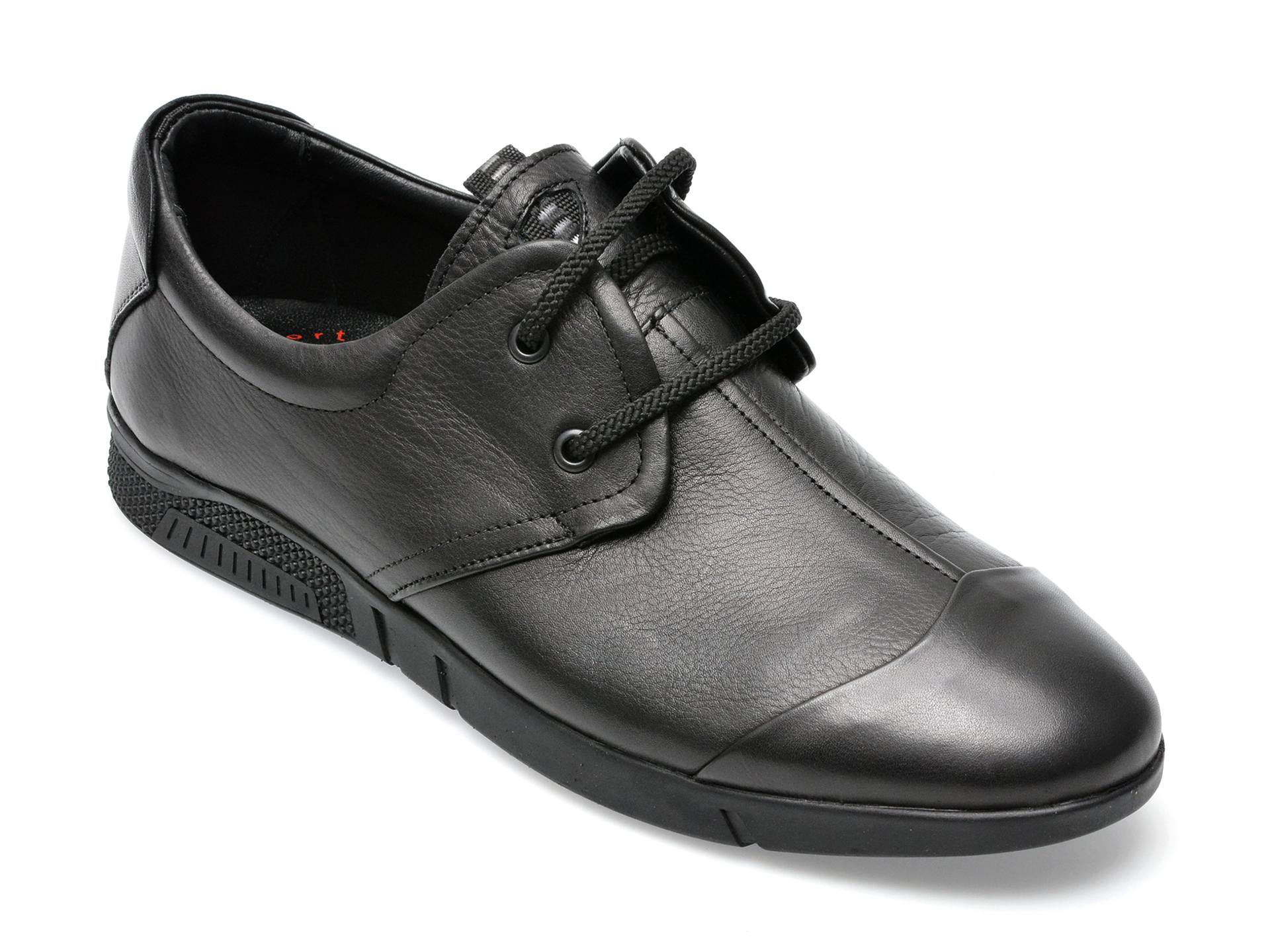 Pantofi OTTER negri, 99110, din piele naturala /barbati/pantofi imagine noua 2022