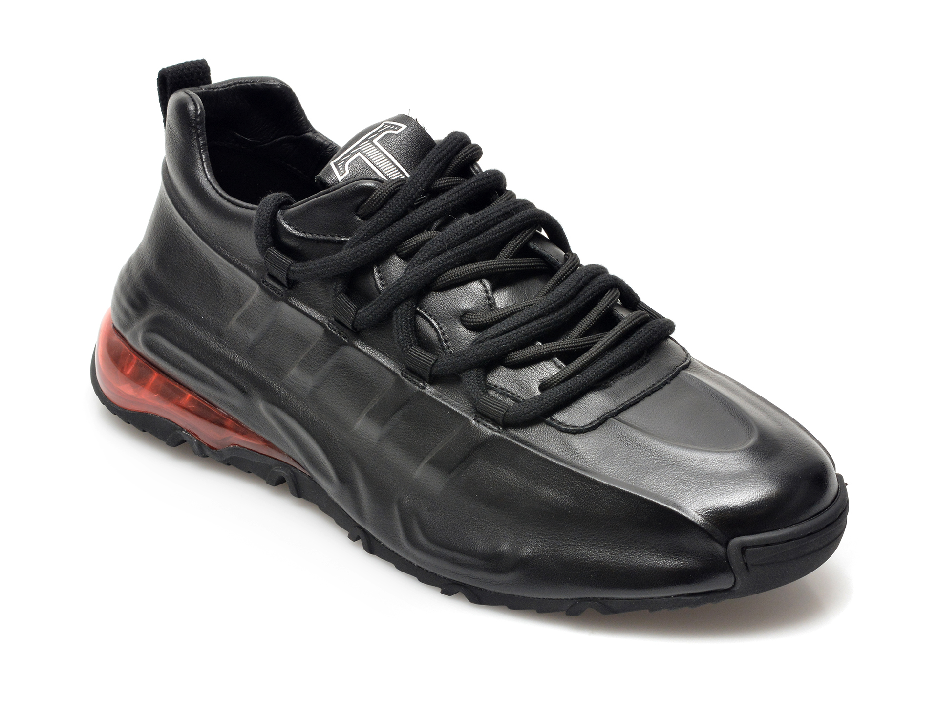 Pantofi OTTER negri, A69771, din piele naturala