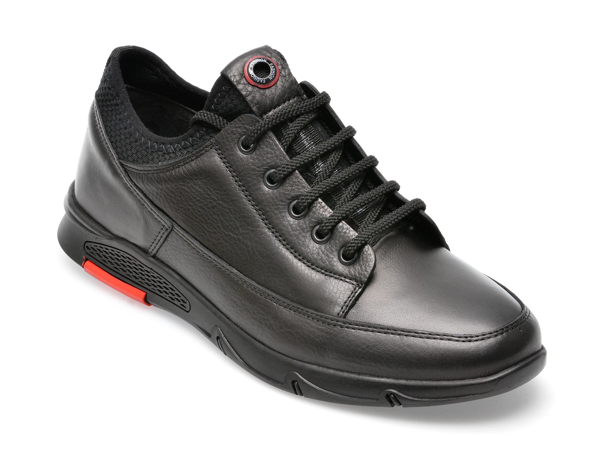 Pantofi OTTER negri, CASP11, din piele naturala /barbati/pantofi imagine super redus 2022