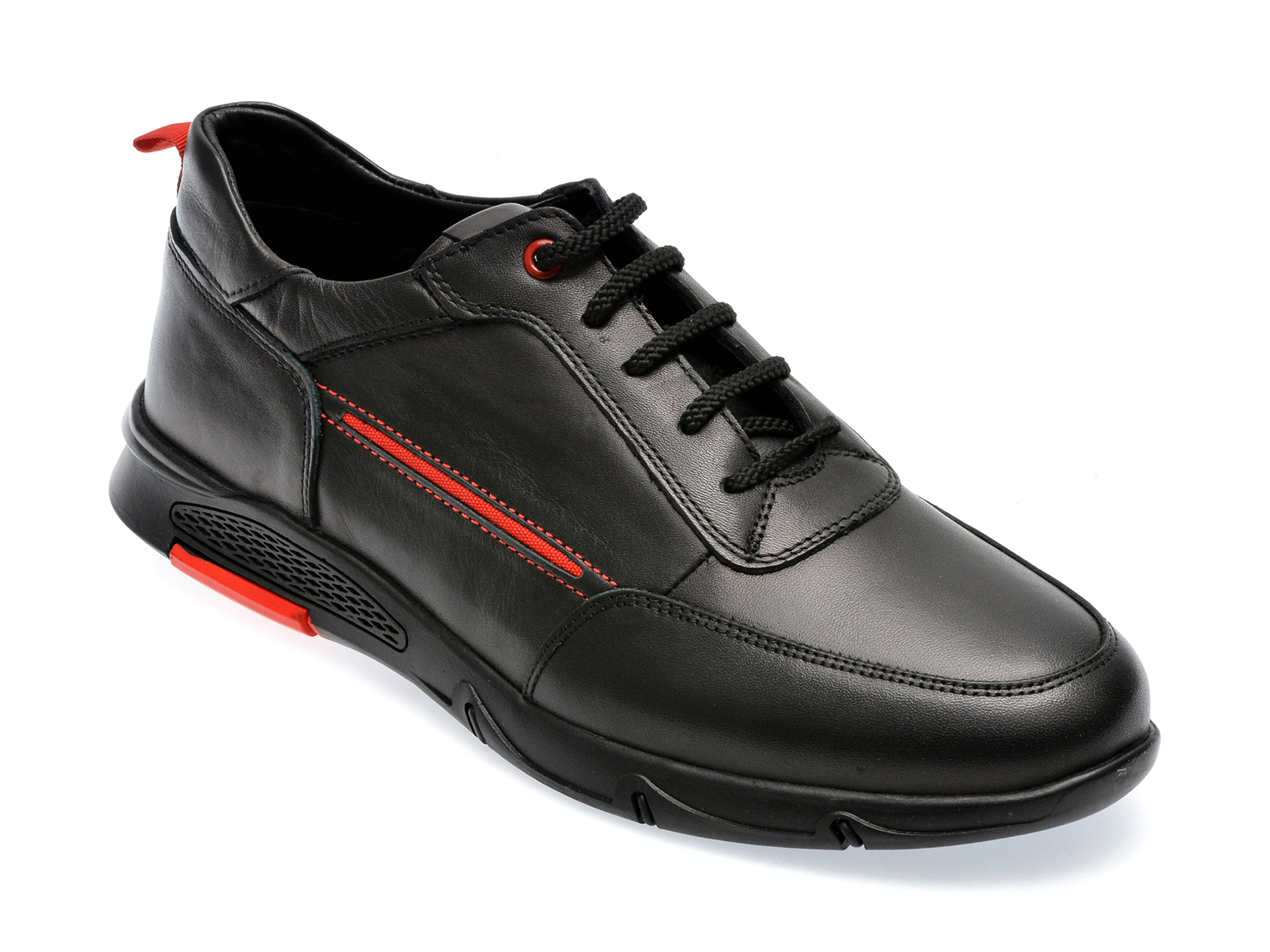 Pantofi OTTER negri, CASP15, din piele naturala /barbati/pantofi imagine super redus 2022