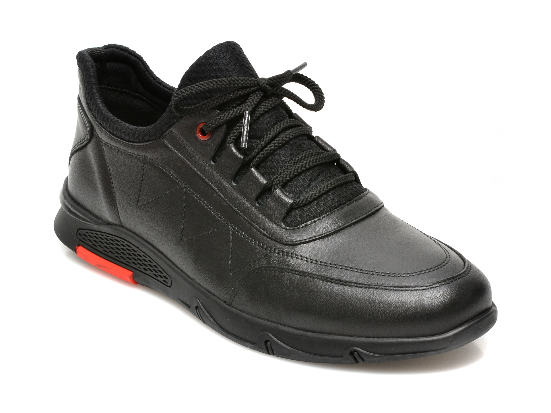 Pantofi OTTER negri, CASPER3, din piele naturala 2023 ❤️ Pret Super Black Friday otter.ro imagine noua 2022