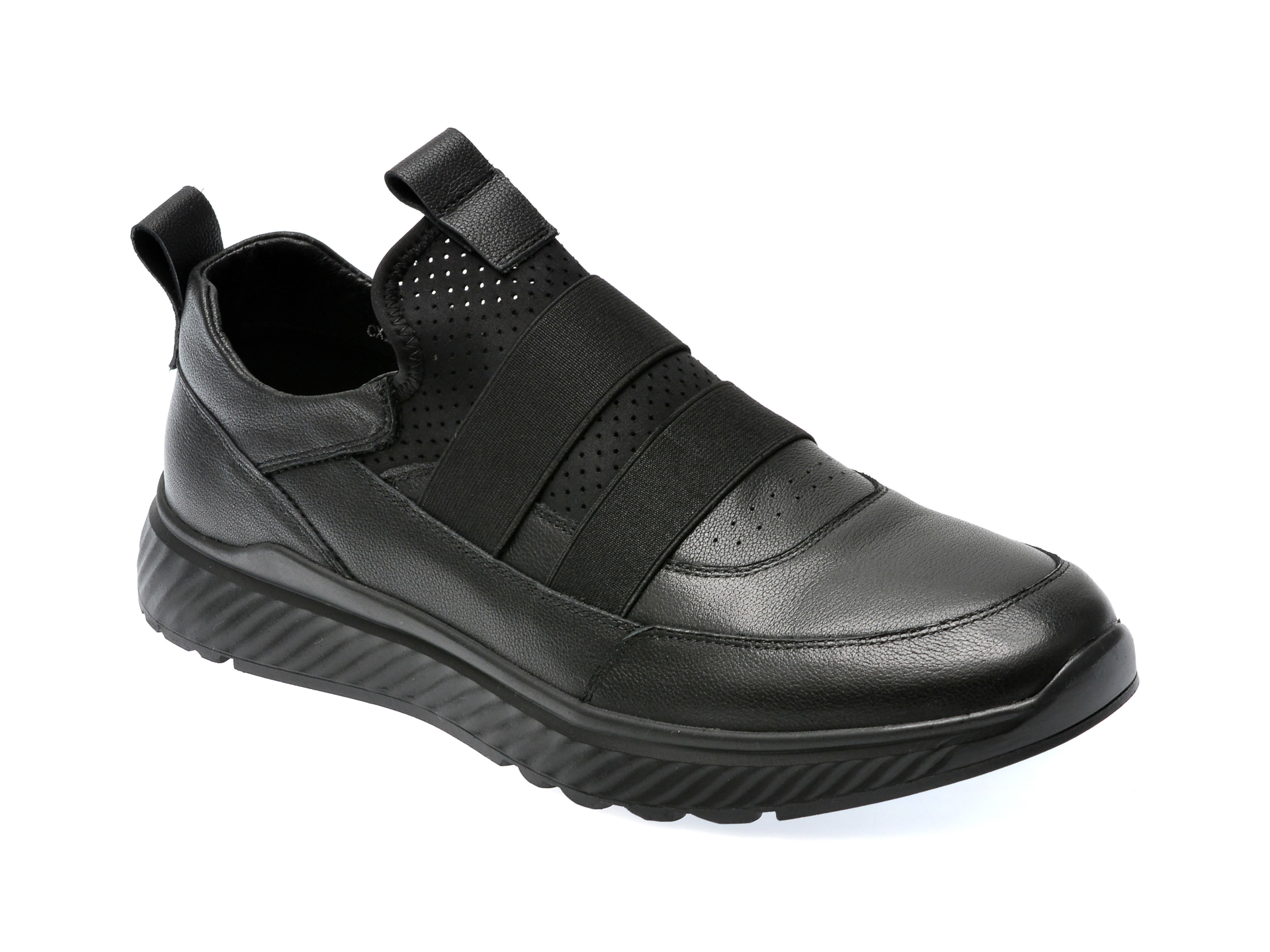 Pantofi OTTER negri, CX21391, din piele naturala /barbati/pantofi
