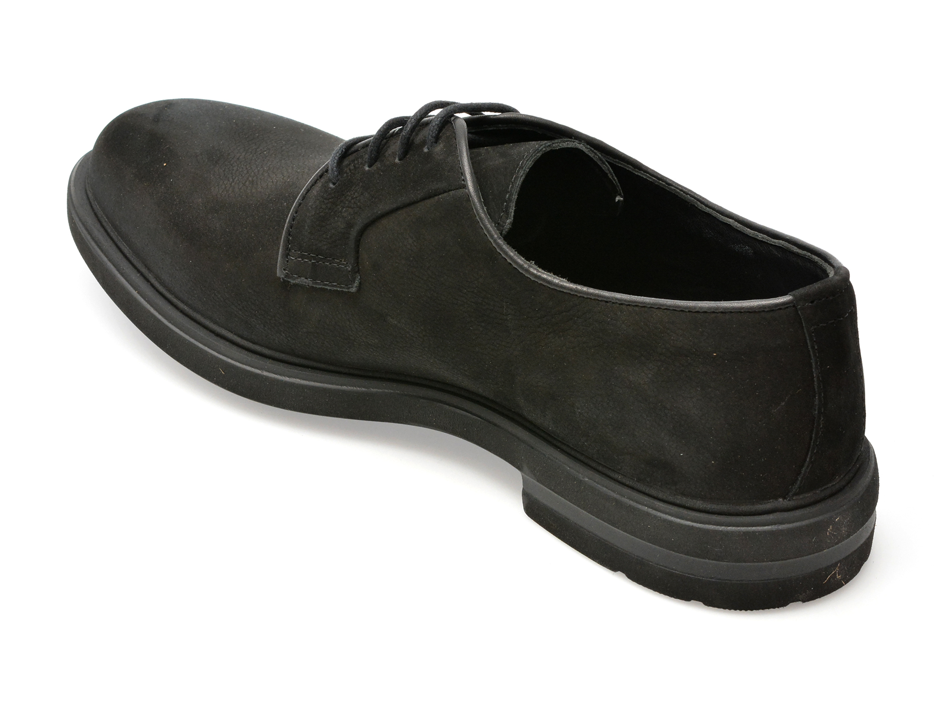 Poze Pantofi OTTER negri, E1801, din nabuc Otter