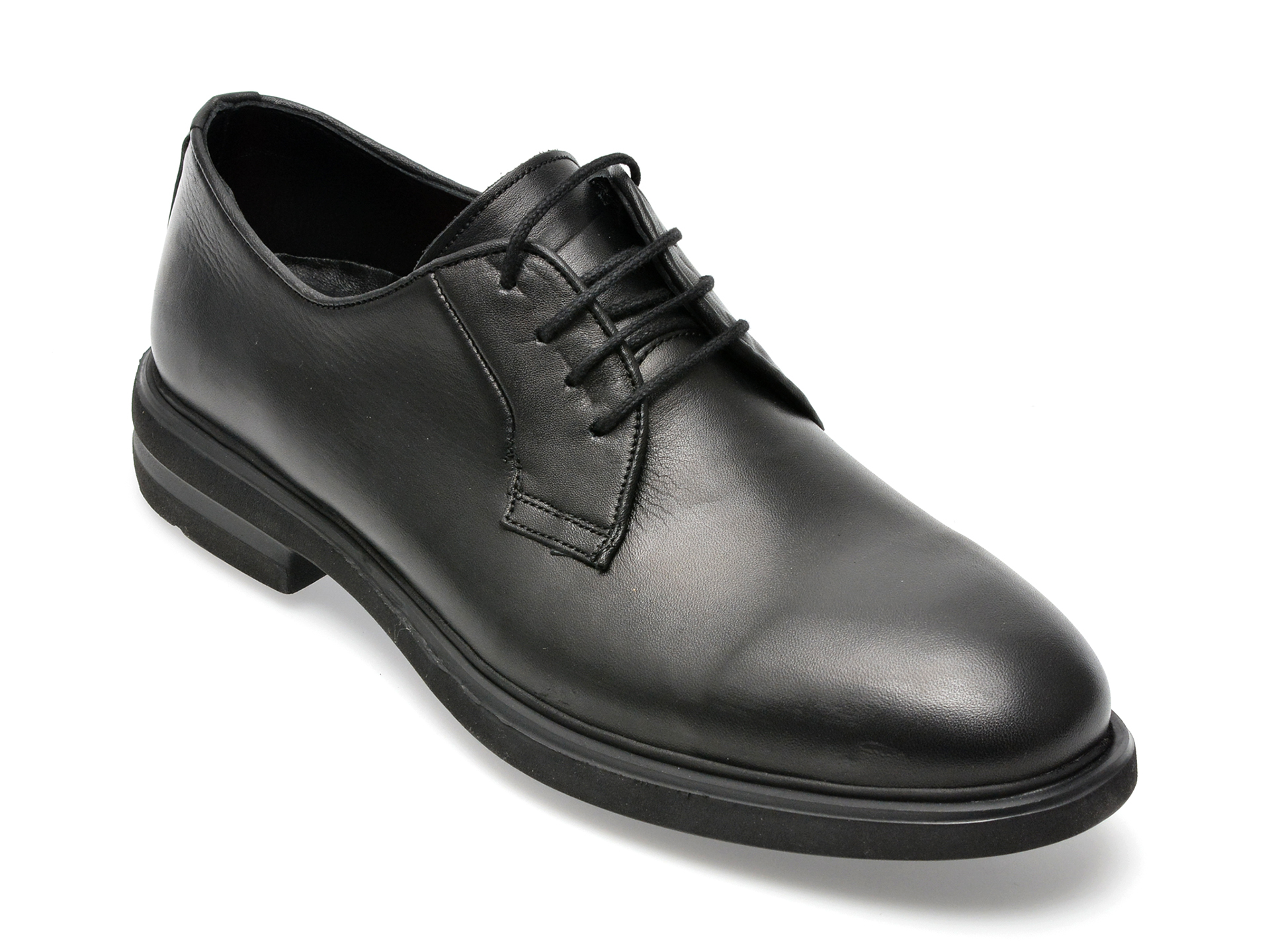 Pantofi OTTER negri, E1801, din piele naturala /barbati/pantofi