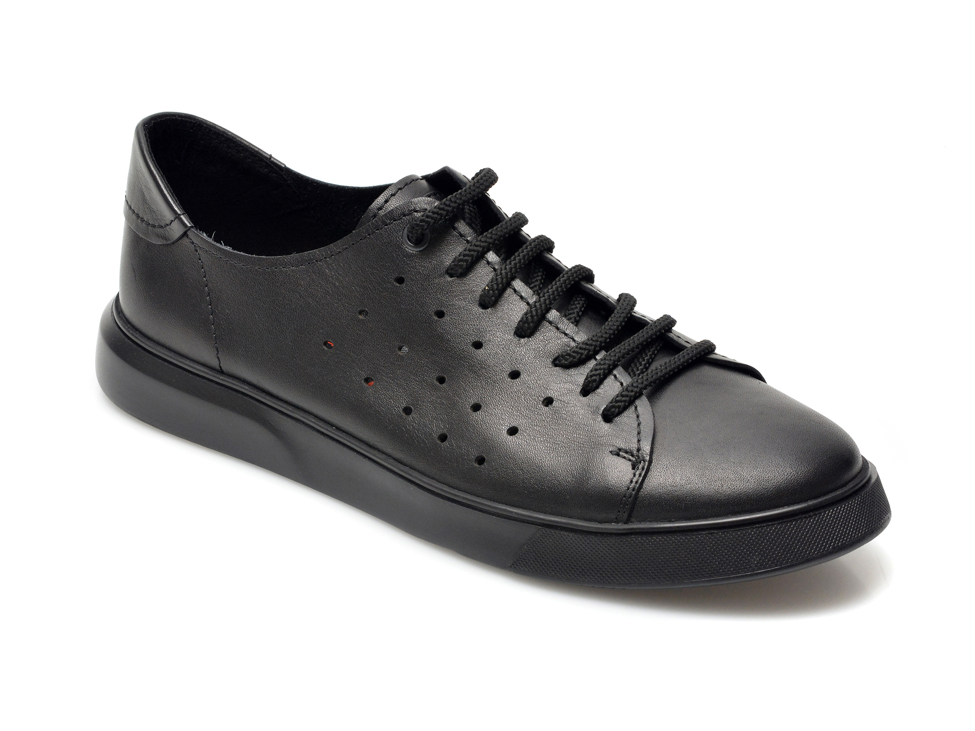 Pantofi OTTER negri, E2172, din piele naturala Otter
