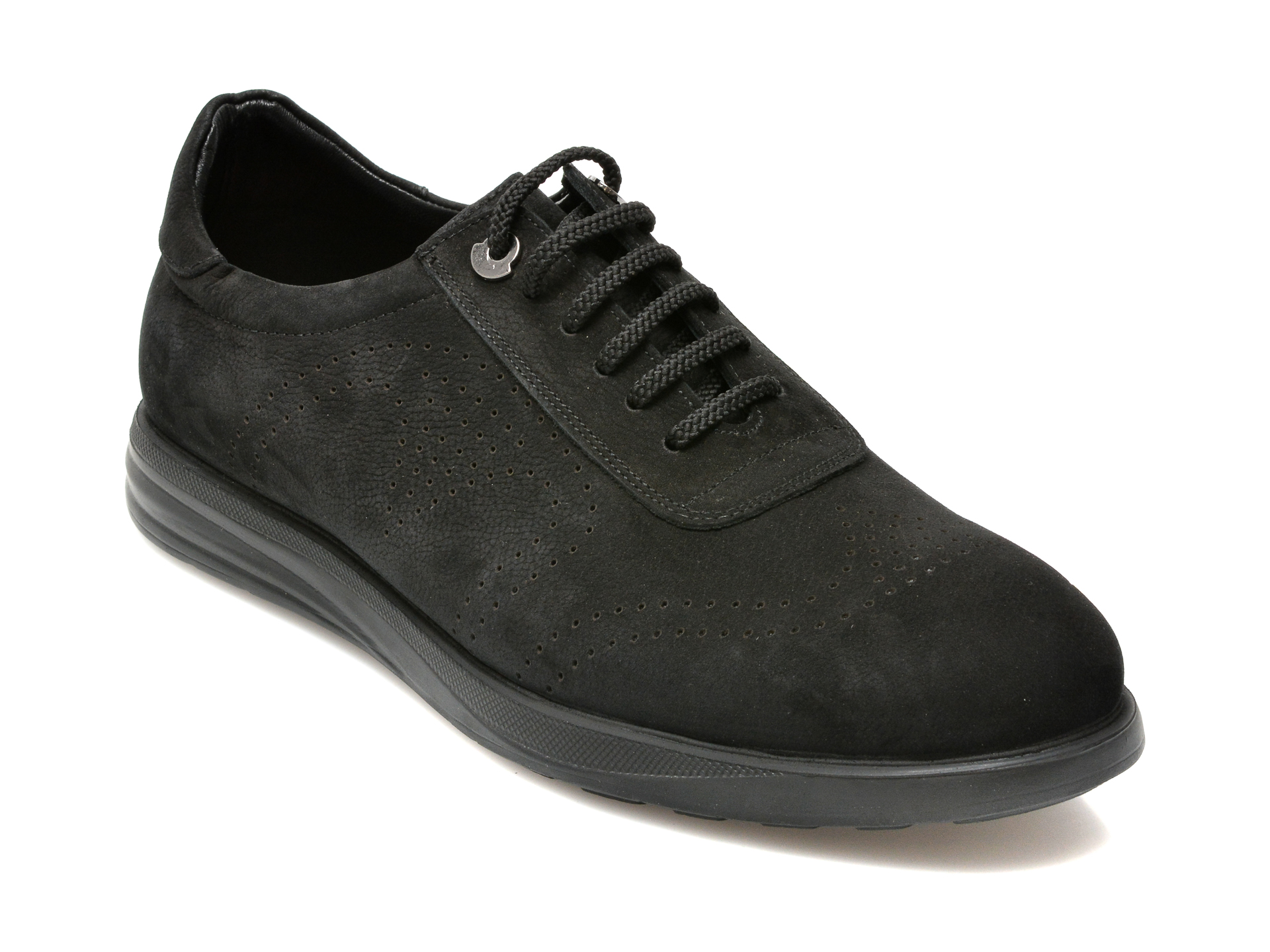 Pantofi OTTER negri, E881, din nabuc 2023 ❤️ Pret Super Black Friday otter.ro imagine noua 2022
