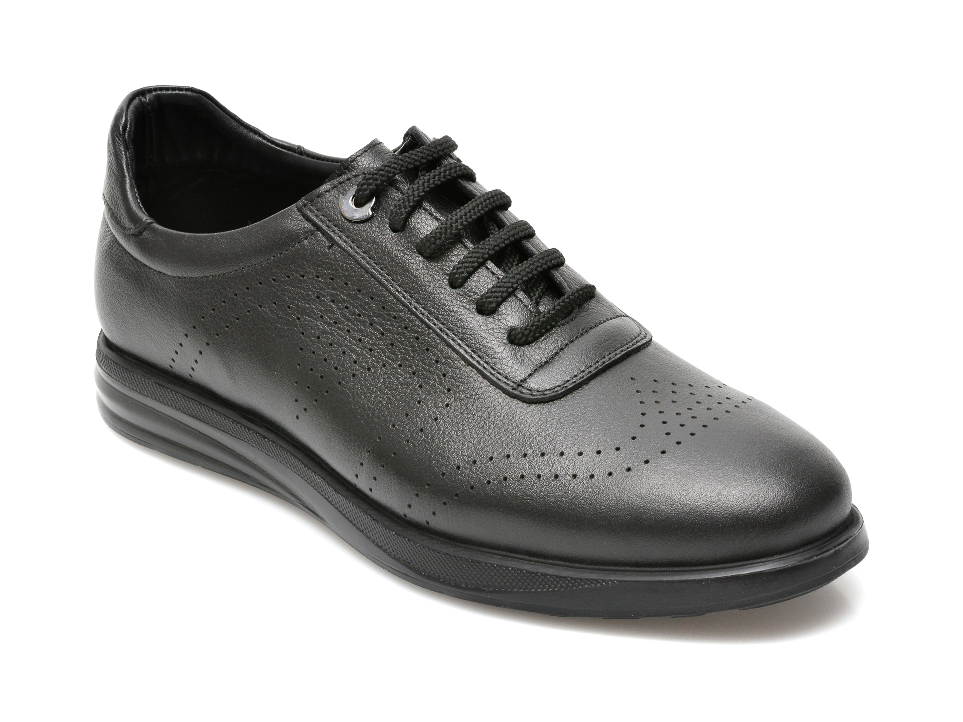 Pantofi OTTER negri, E881, din piele naturala