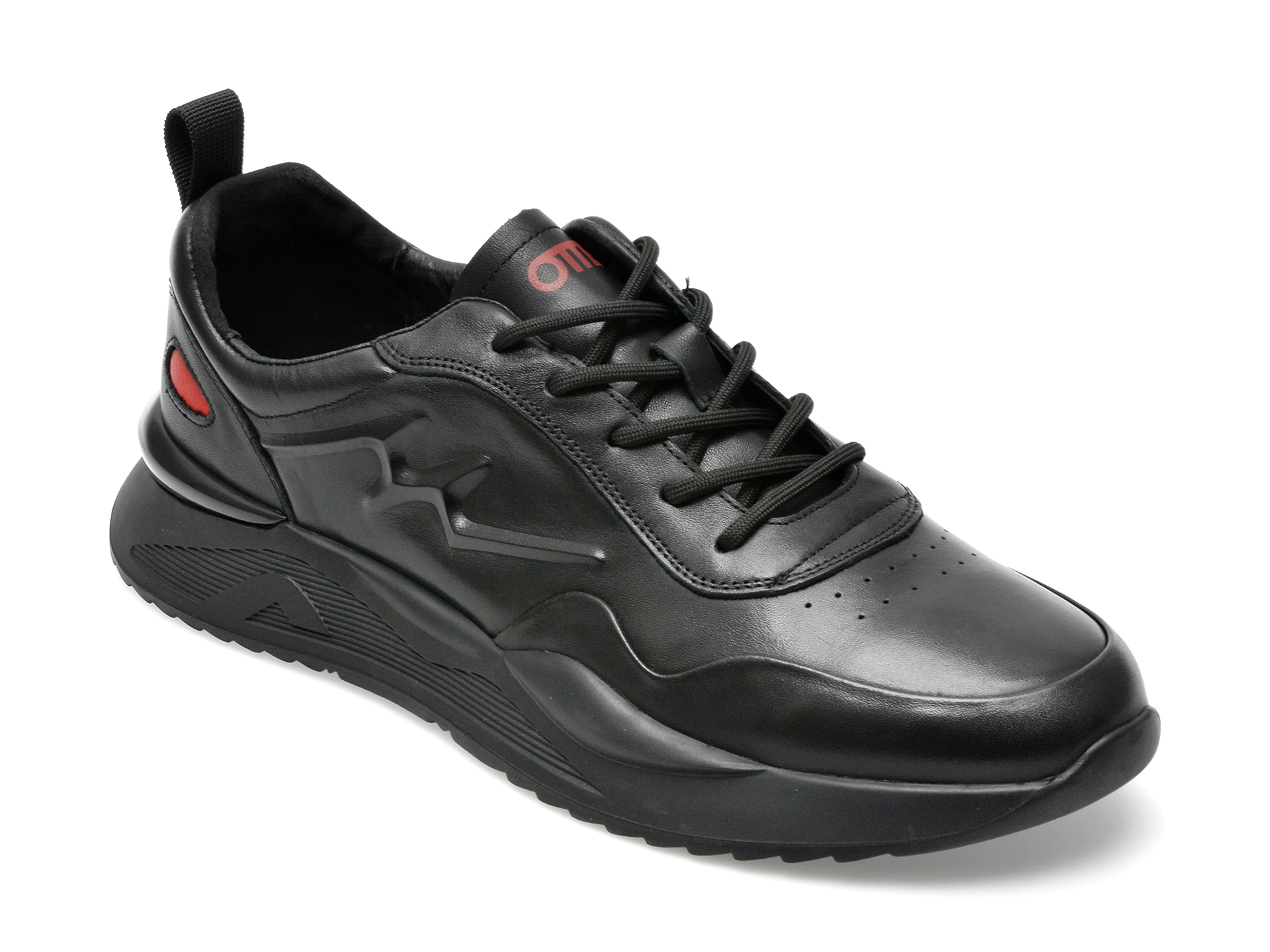 Pantofi OTTER negri, EE5161, din piele naturala /barbati/pantofi