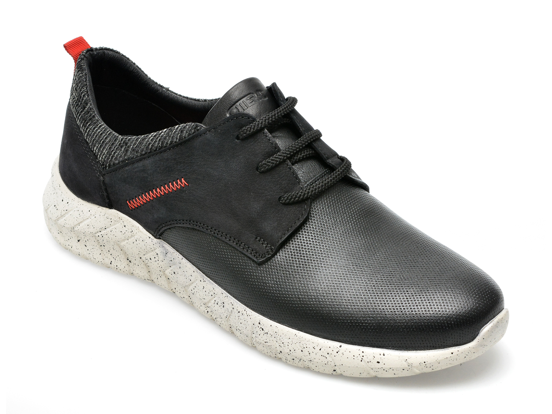 Pantofi OTTER negri, EF413, din piele naturala /barbati/pantofi imagine super redus 2022