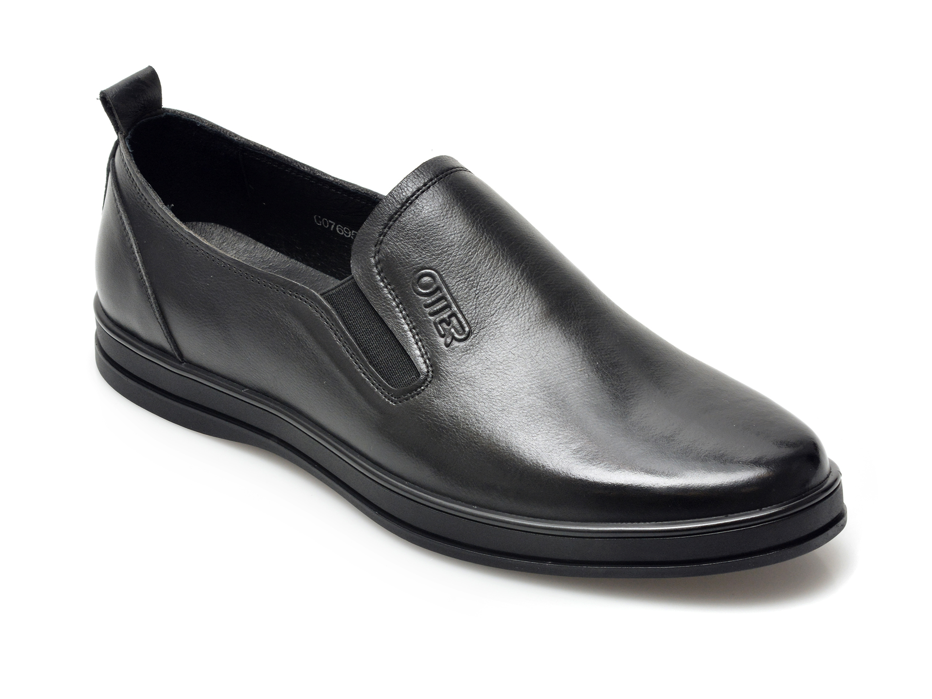 Pantofi OTTER negri, G07695, din piele naturala 2023 ❤️ Pret Super Black Friday otter.ro imagine noua 2022