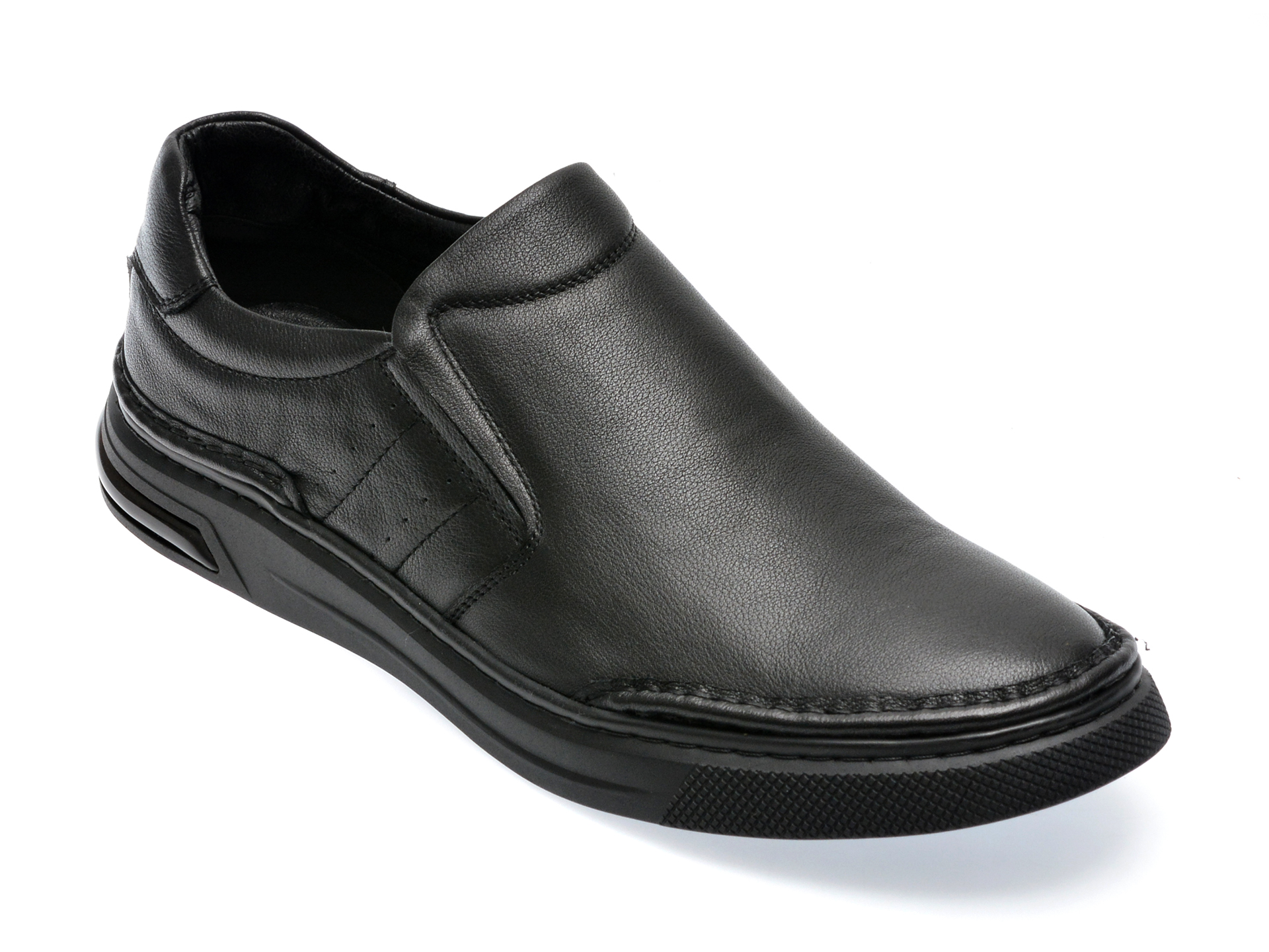 Pantofi OTTER negri, L120014, din piele naturala imagine reduceri black friday 2021 Otter