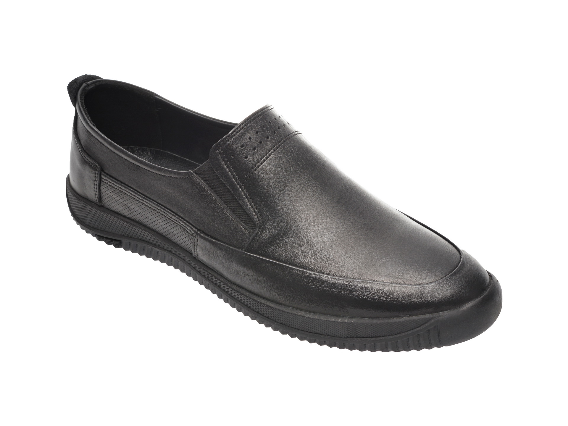 Pantofi OTTER negri, M5540, din piele naturala