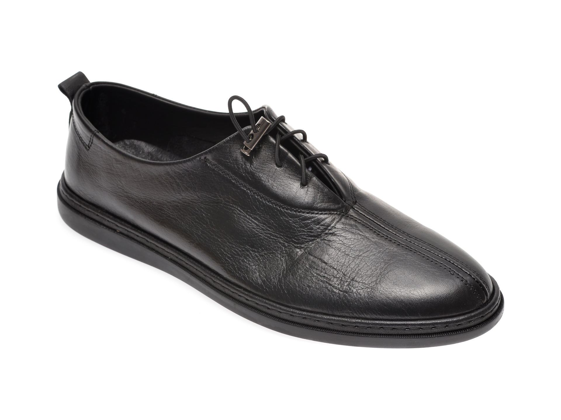 Pantofi OTTER negri, M5574, din piele naturala