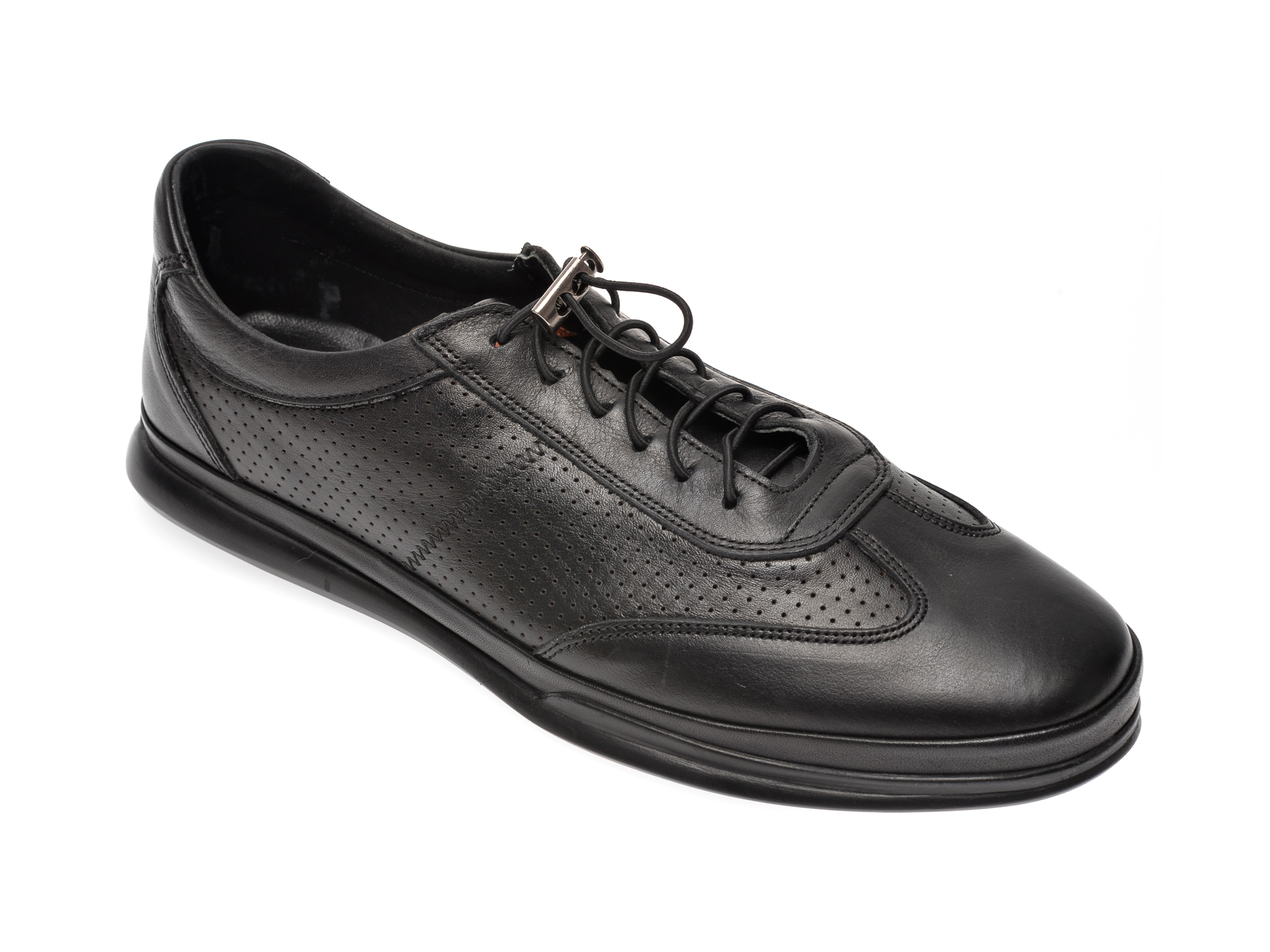 Pantofi OTTER negri, M5619, din piele naturala imagine