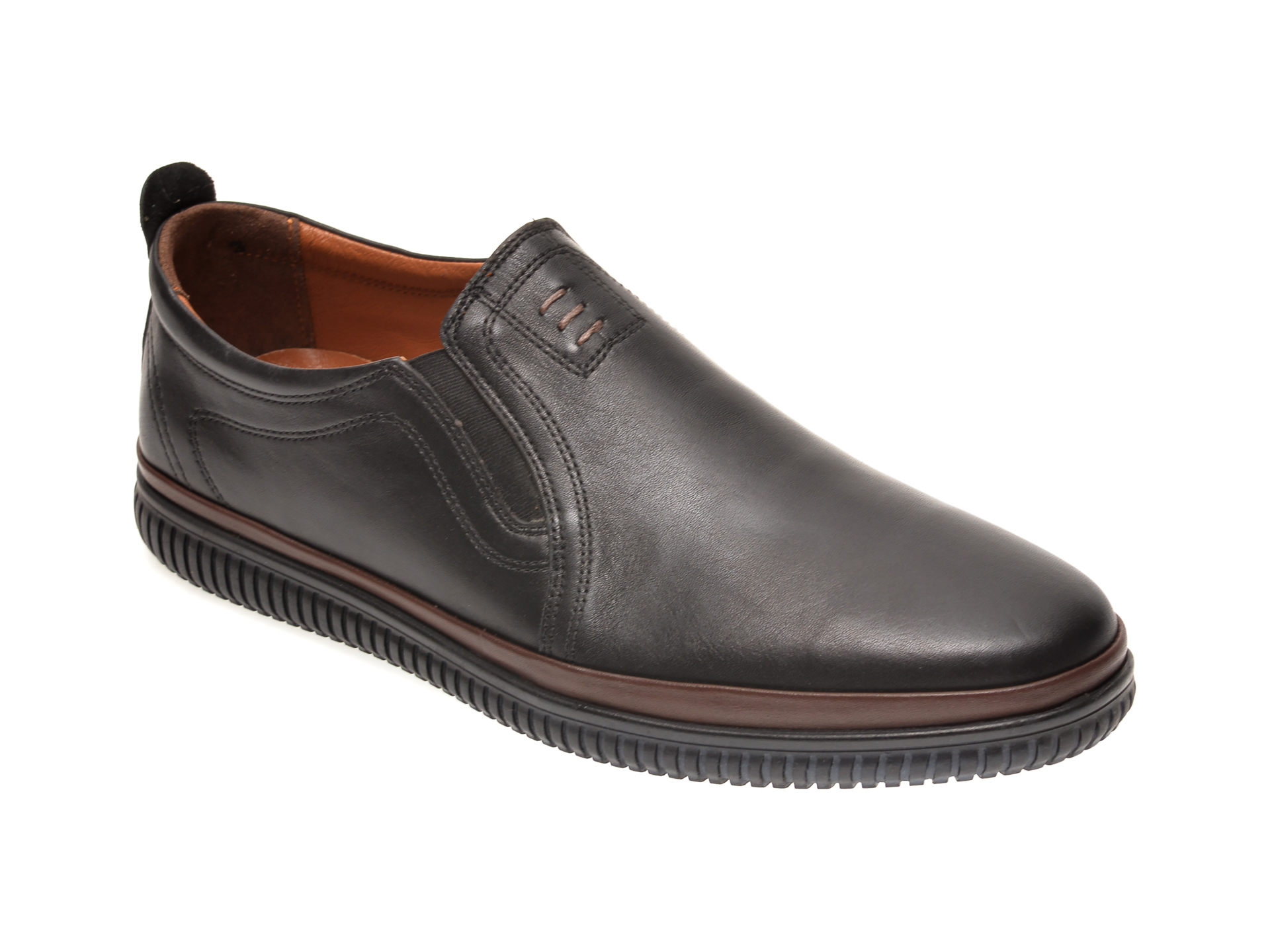Pantofi OTTER negri, M5702, din piele naturala Otter poza reduceri 2021