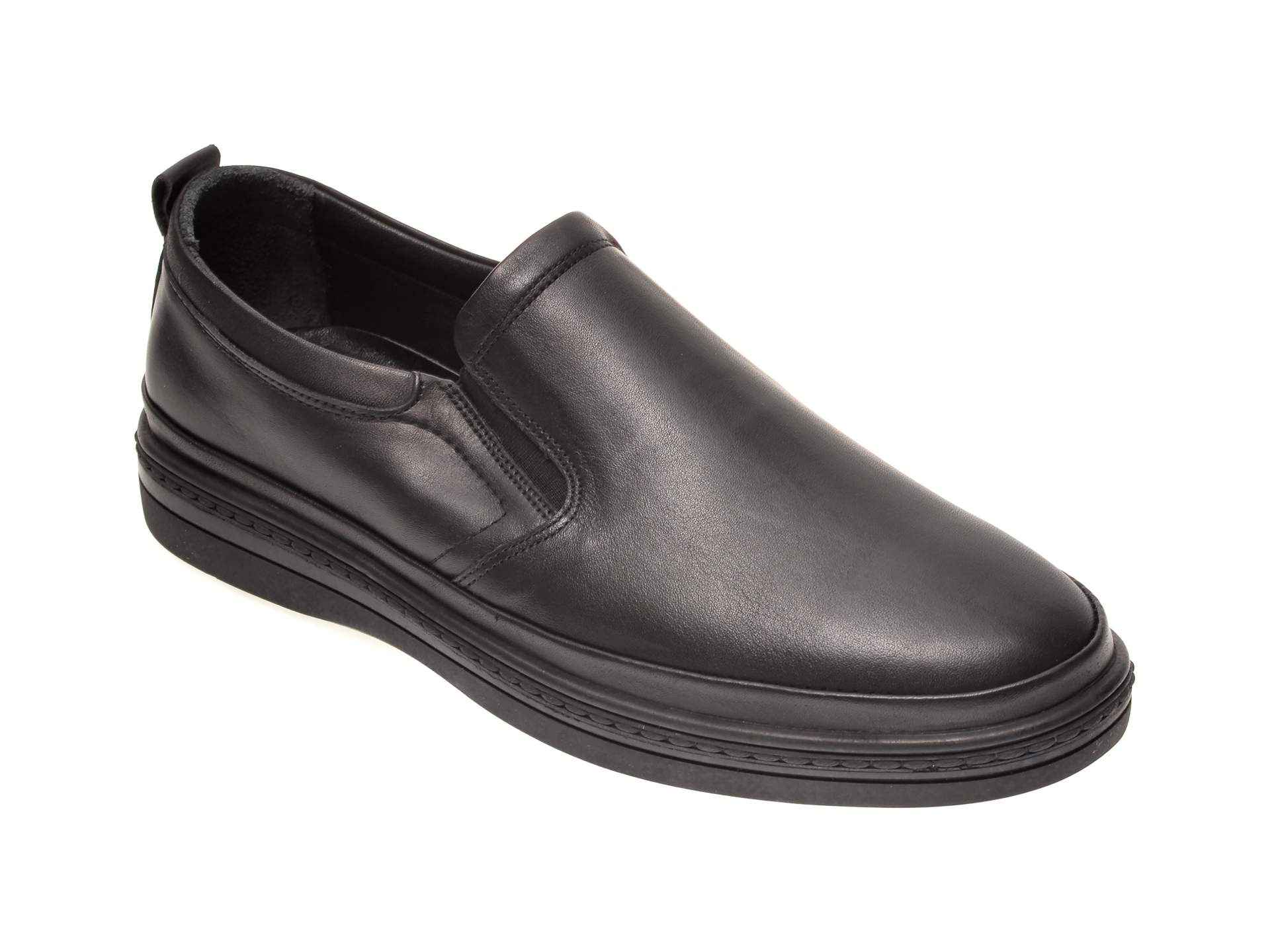 Pantofi OTTER negri, M5741, din piele naturala Otter poza reduceri 2021