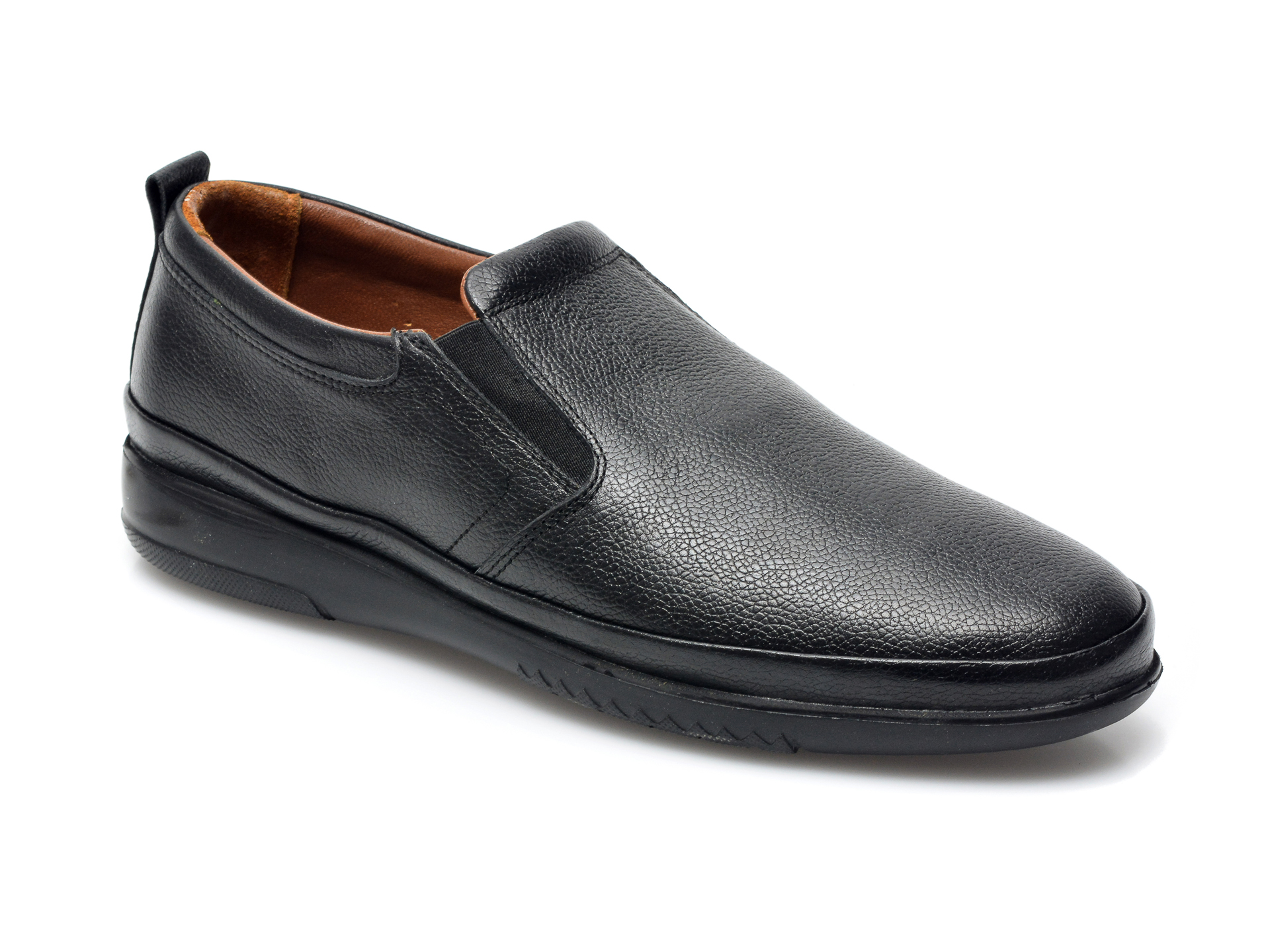 Pantofi OTTER negri, M5741, din piele naturala imagine Black Friday 2021