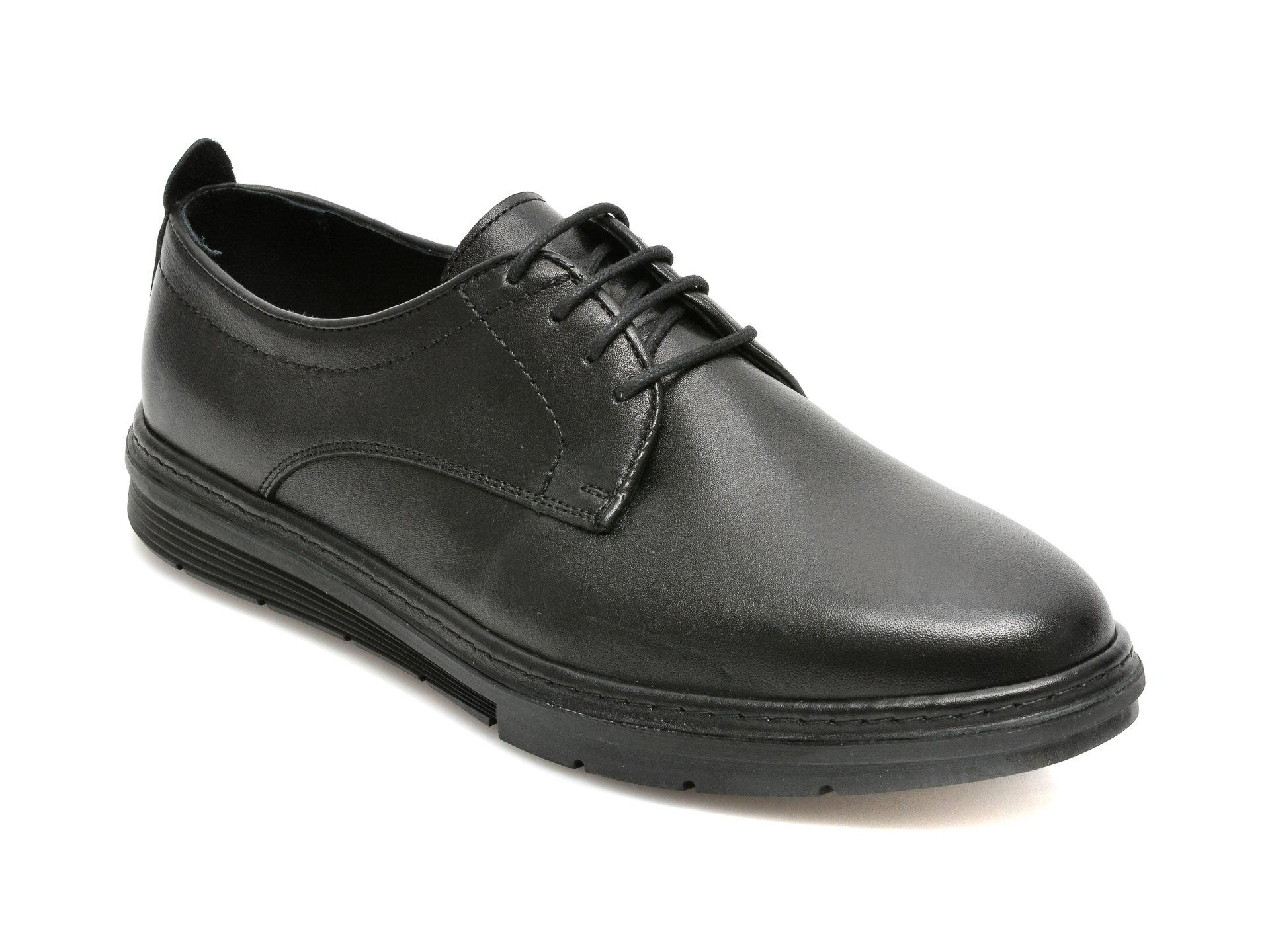 Pantofi OTTER negri, M6100, din piele naturala Otter imagine 2022 reducere