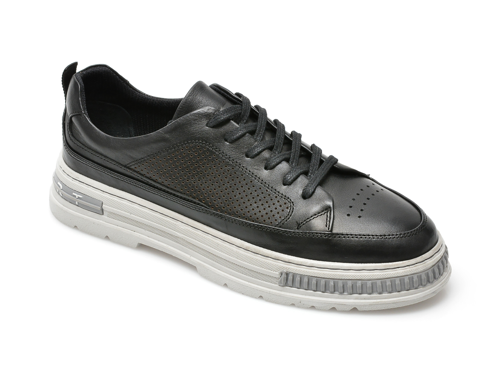 Pantofi OTTER negri, M6328, din piele naturala 2023 ❤️ Pret Super Black Friday otter.ro imagine noua 2022