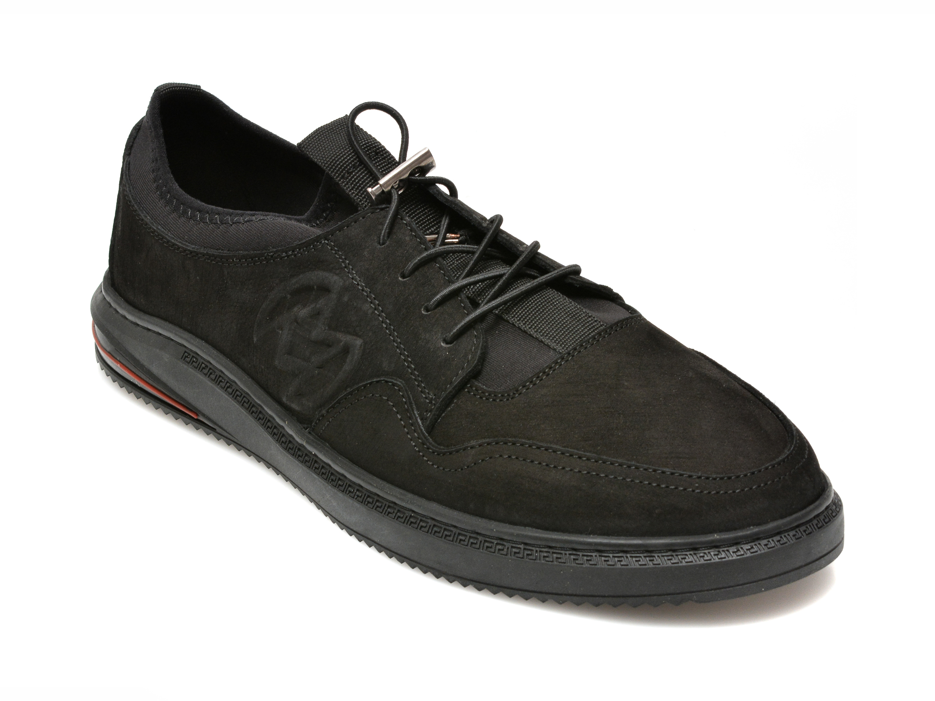 Pantofi OTTER negri, M6368, din nabuc 2023 ❤️ Pret Super Black Friday otter.ro imagine noua 2022
