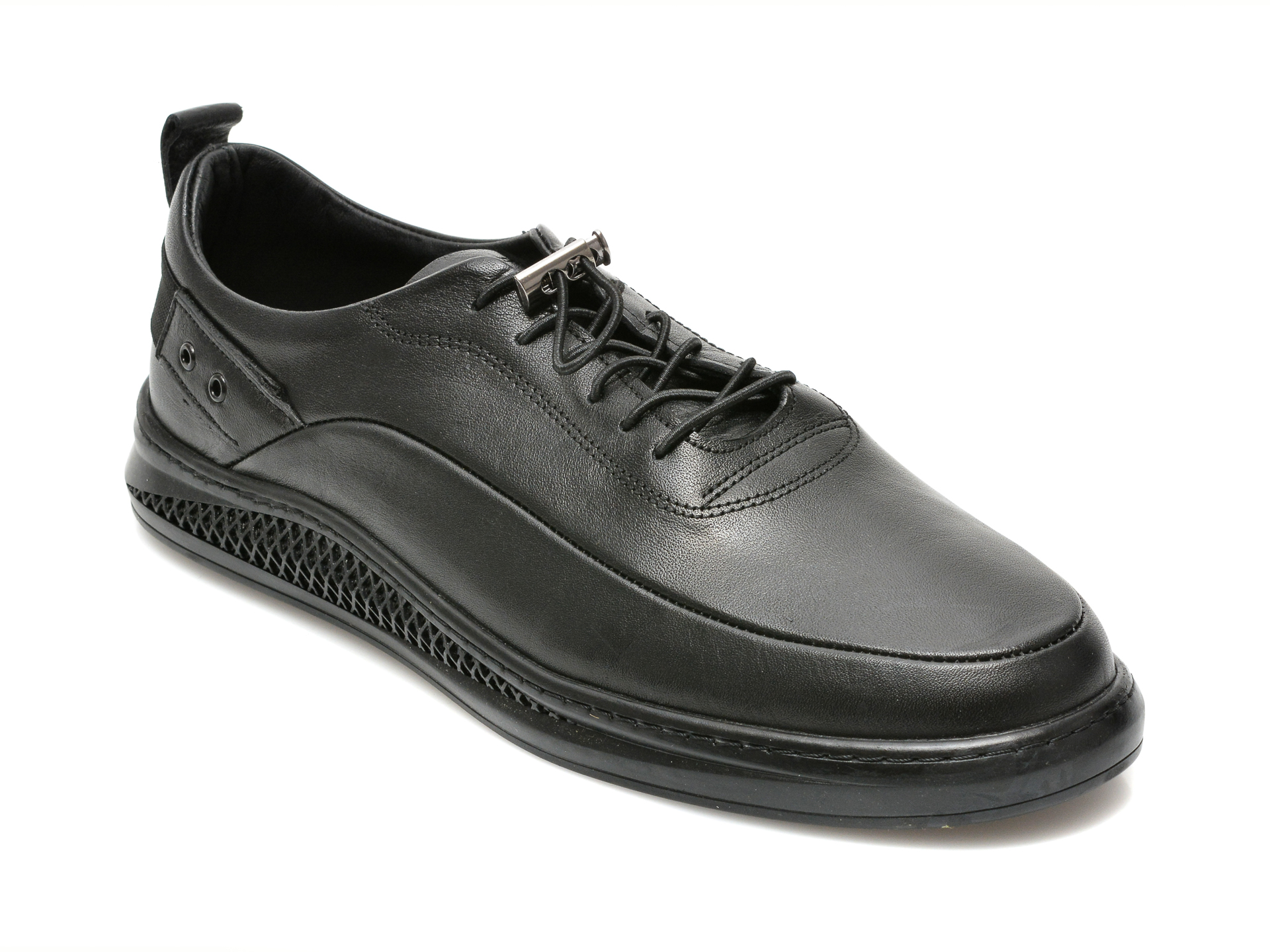 Pantofi OTTER negri, M6387, din piele naturala 2023 ❤️ Pret Super Black Friday otter.ro imagine noua 2022