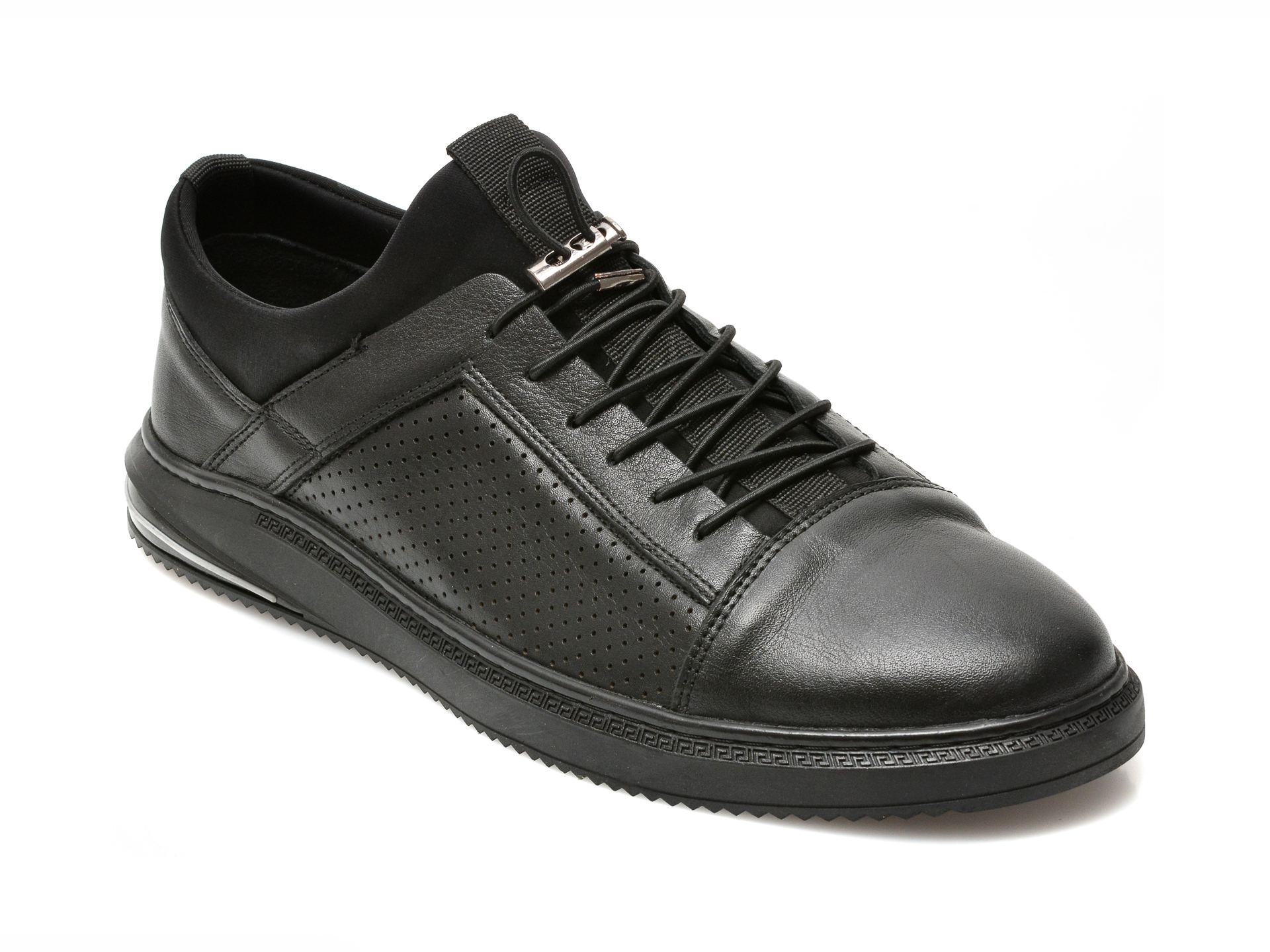 Pantofi OTTER negri, M6389, din piele naturala Otter imagine noua 2022