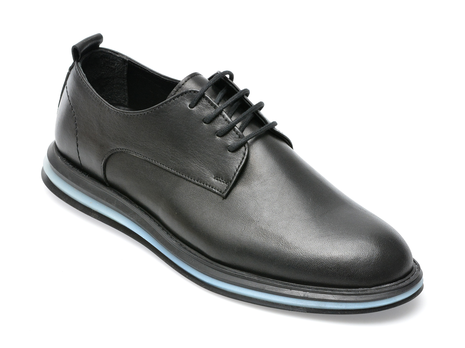 Pantofi OTTER negri, M66229, din piele naturala /barbati/pantofi imagine noua