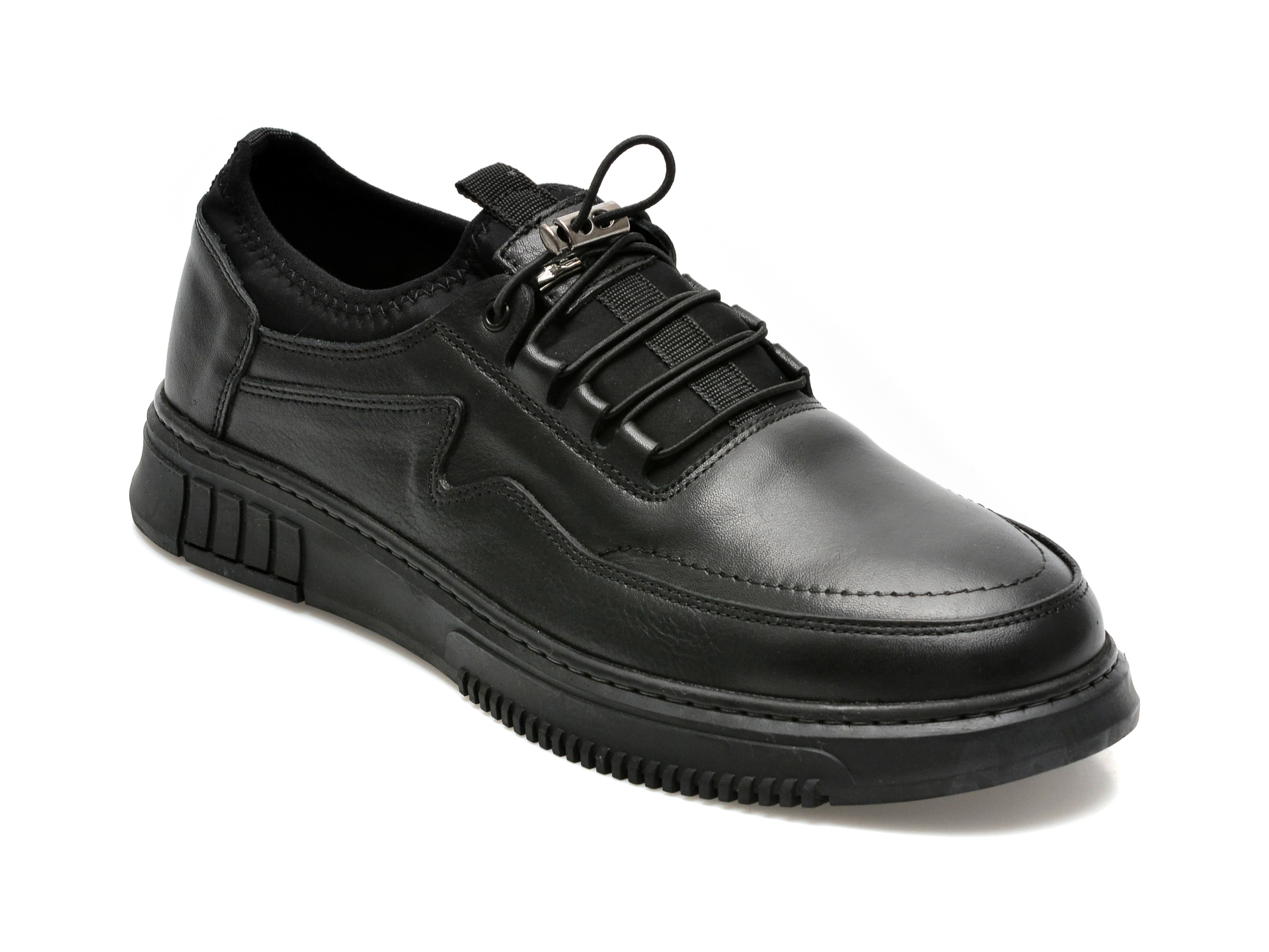 Pantofi OTTER negri, M66869, din piele naturala /barbati/pantofi