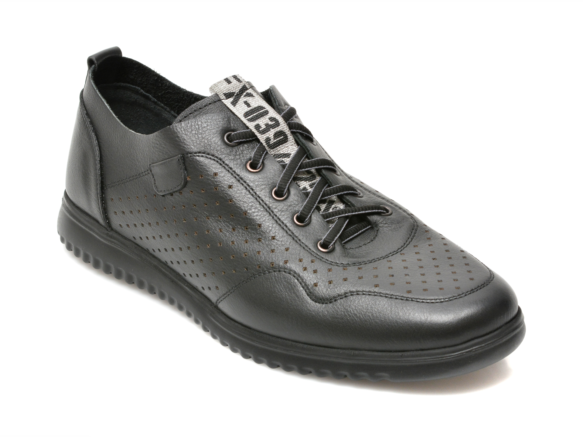 Pantofi OTTER negri, P03925, din piele naturala 2023 ❤️ Pret Super Black Friday otter.ro imagine noua 2022