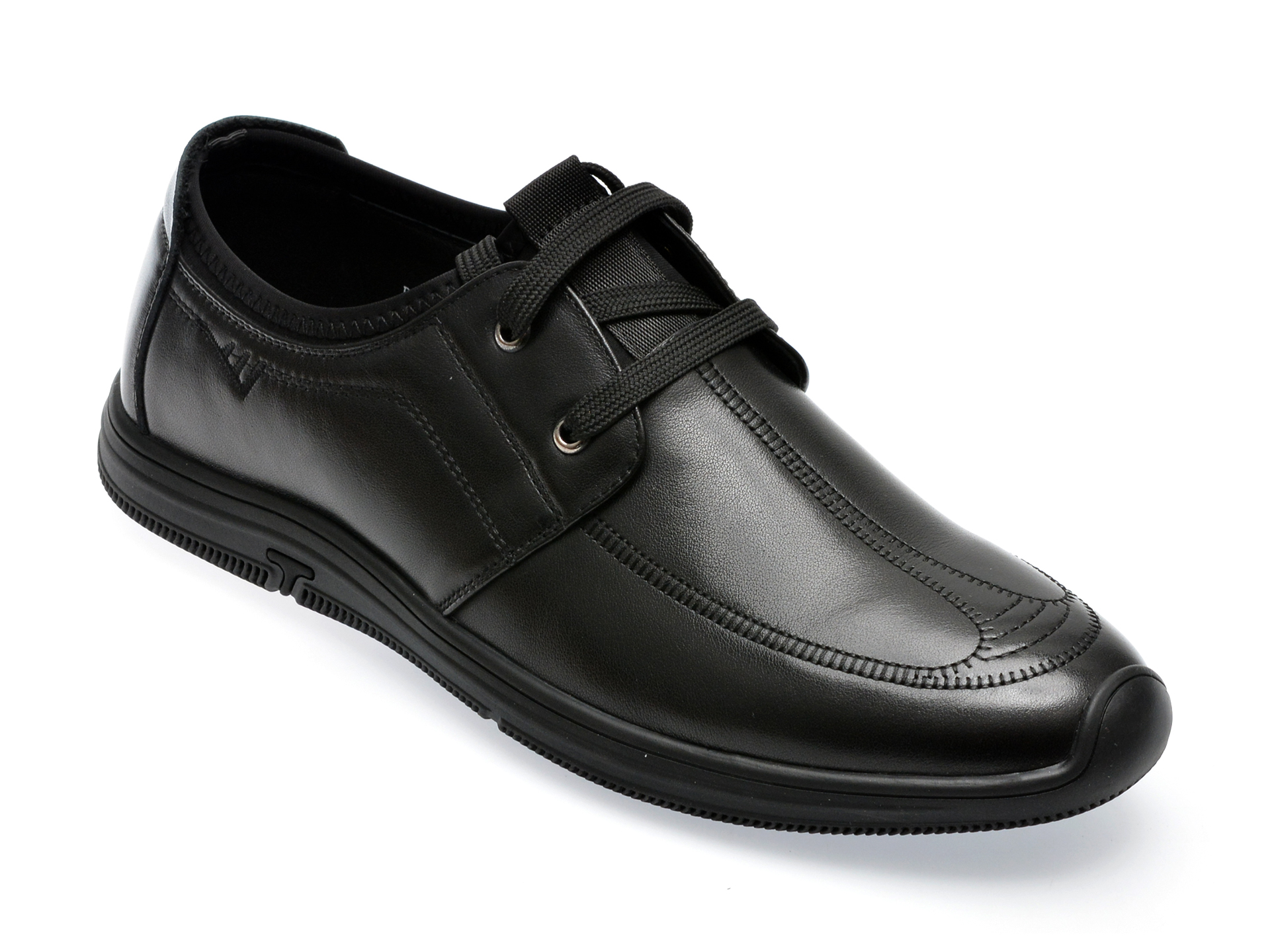 Pantofi OTTER negri, RE20042, din piele naturala